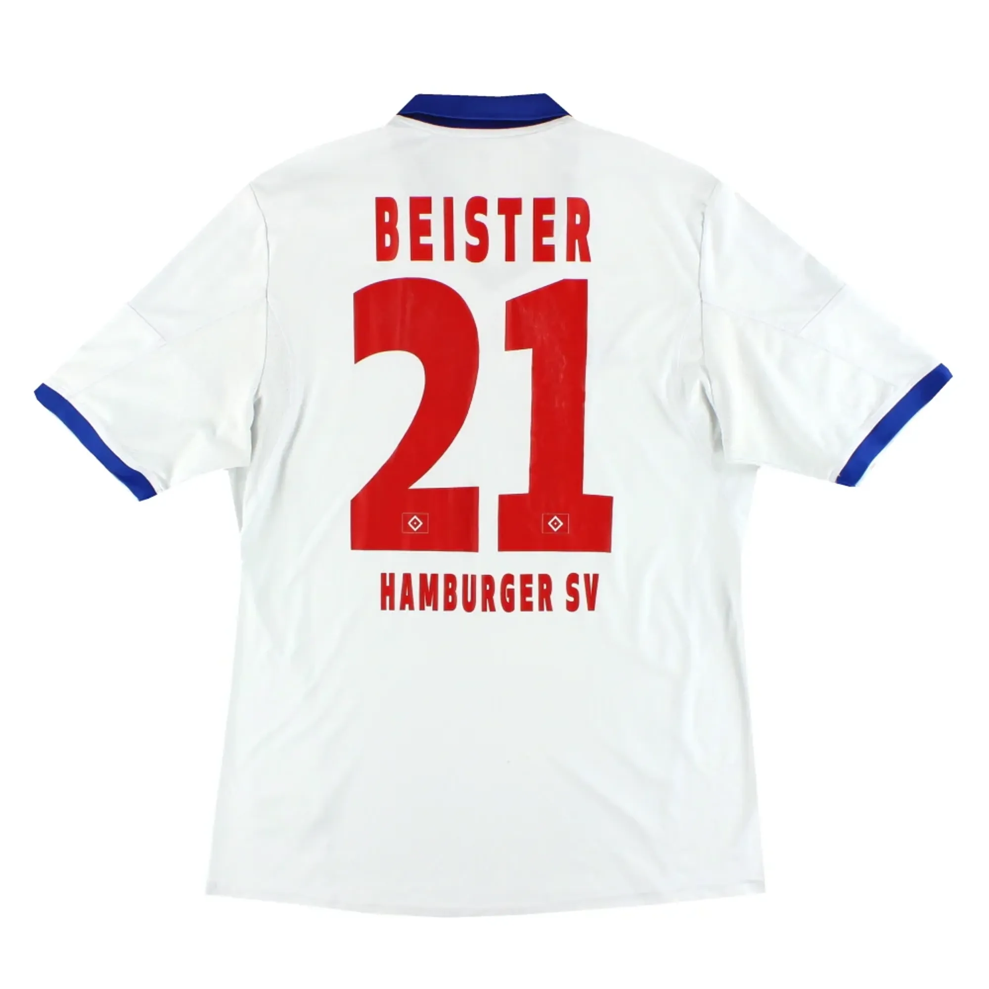 2013-14 Hamburg adidas Home Shirt Beister #21 L - Hamburg / Excellent 