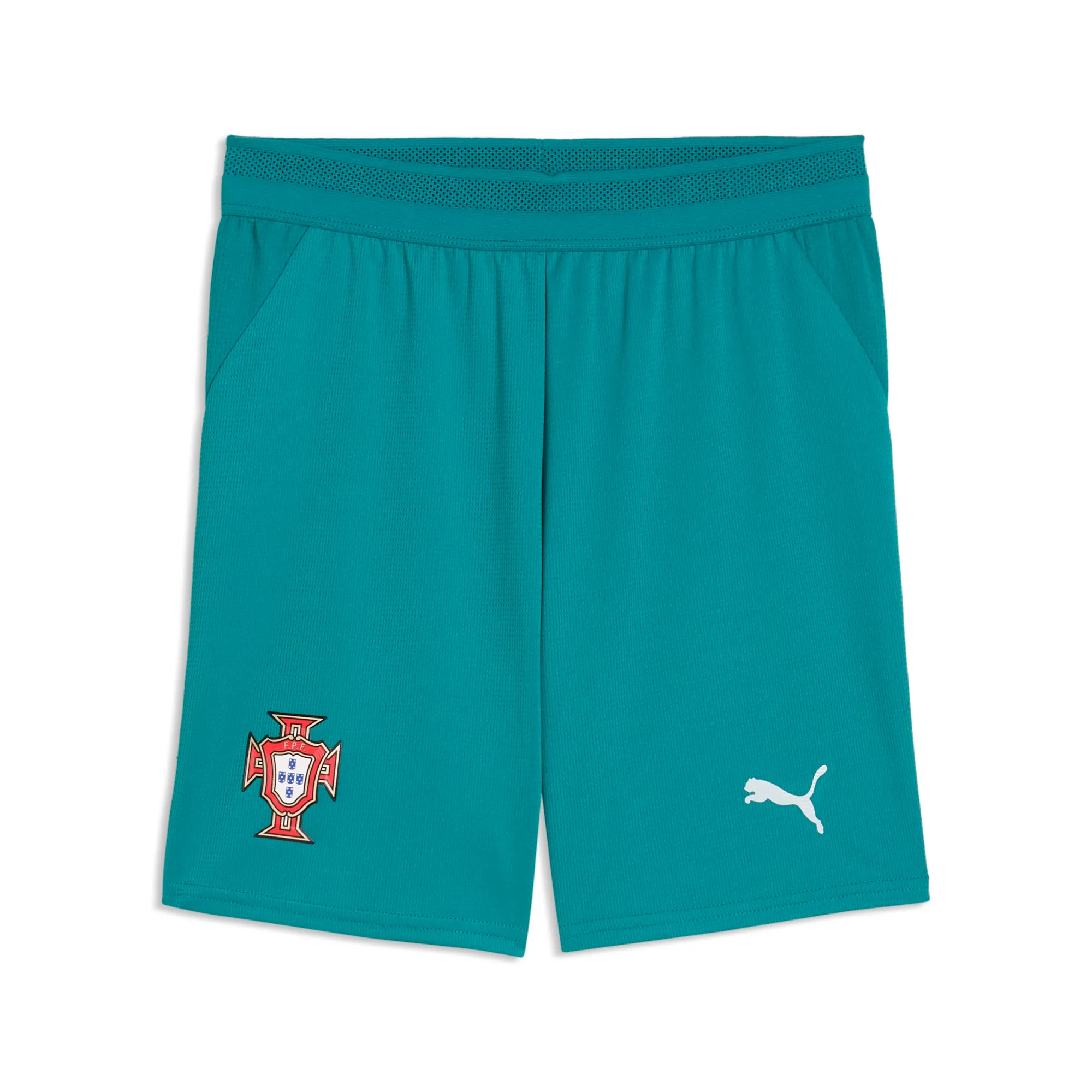 PUMA Portugal Shorts Youth in Green | Size 7-8 Youth