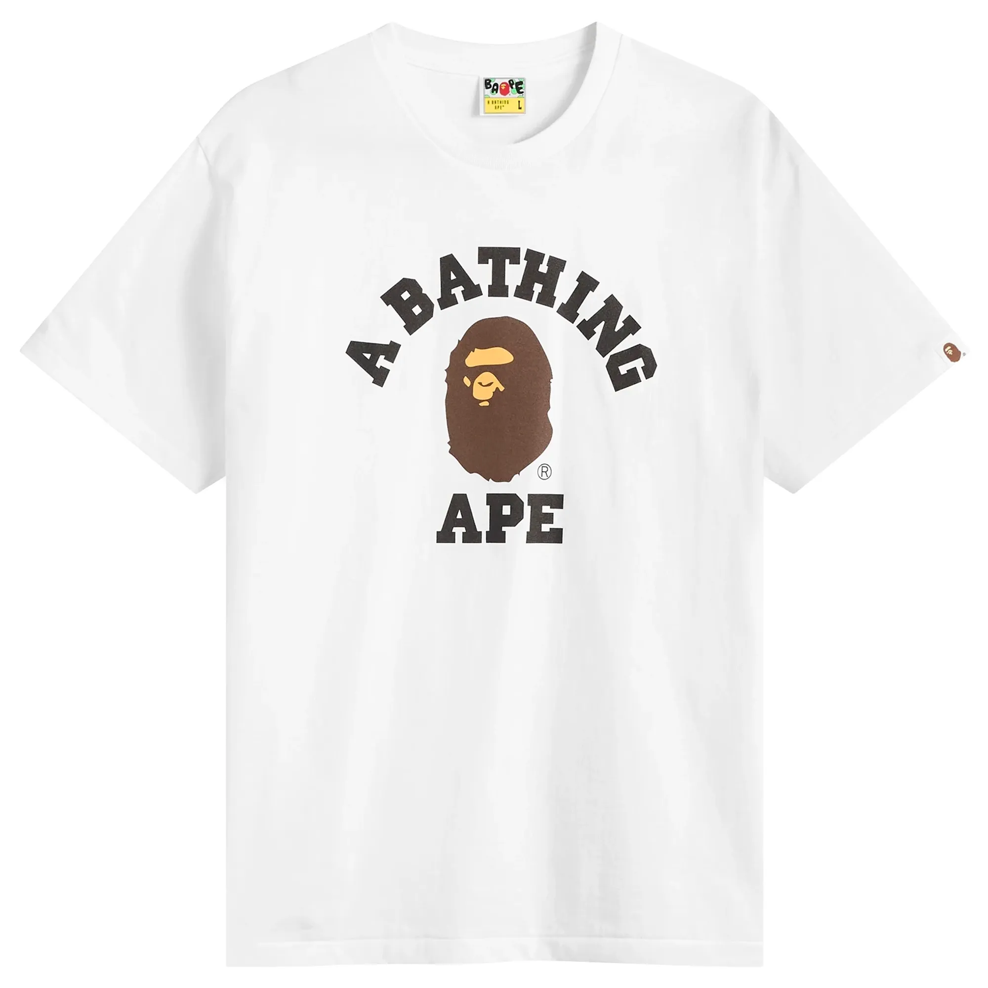 A Bathing Ape Men's College T-Shirt White