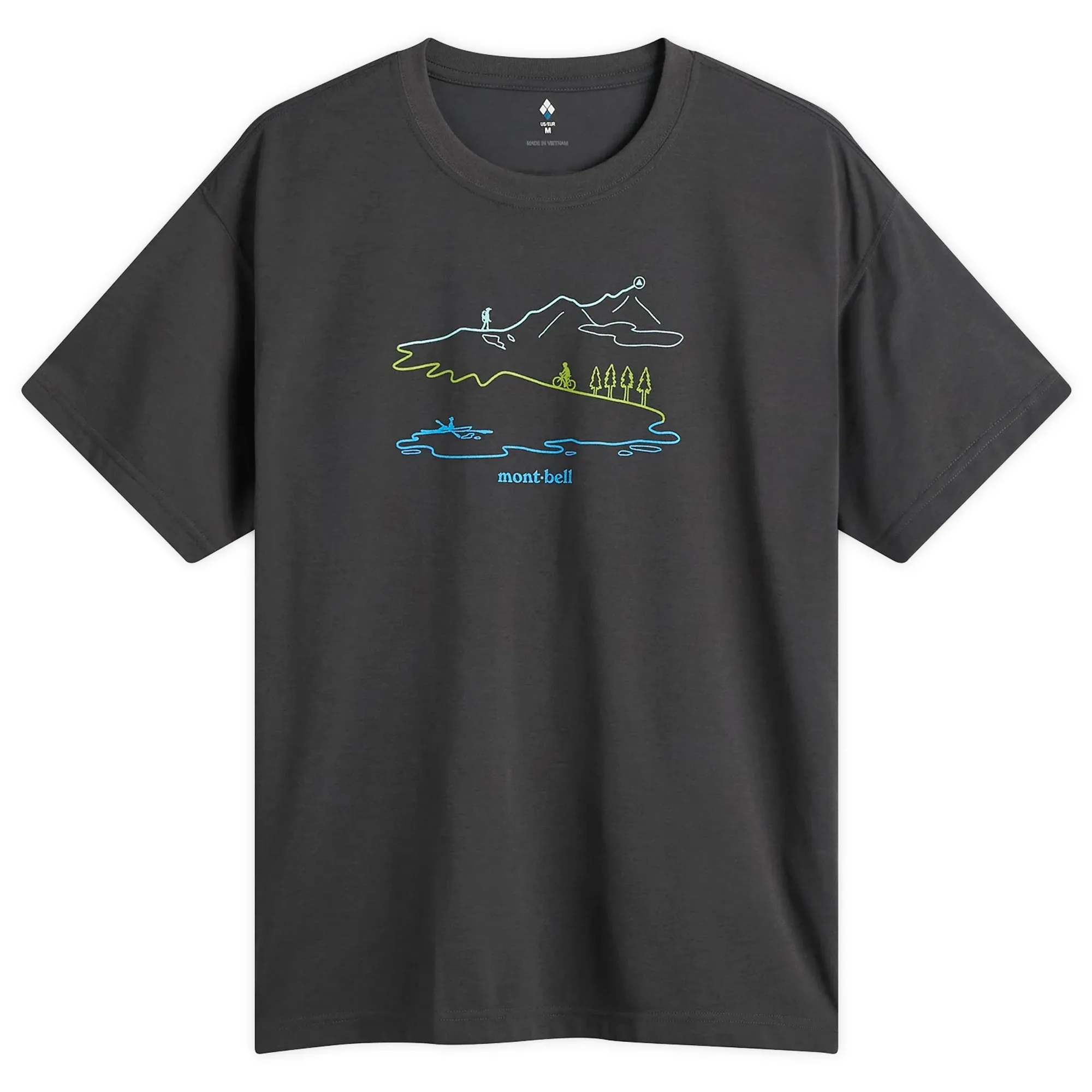 Montbell Men's Wickron Long Track T-Shirt Dark Grey