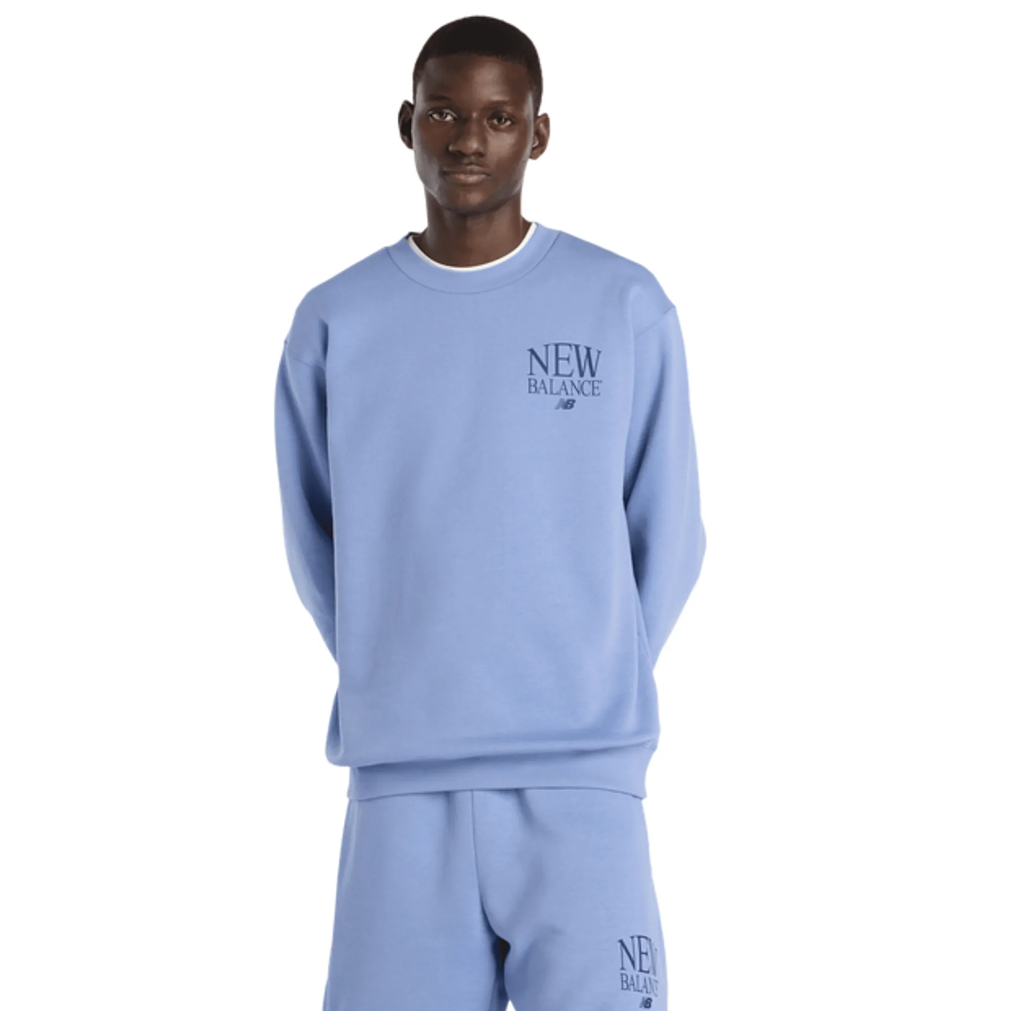 New Balance fleece Men Sweatshirts - Blue