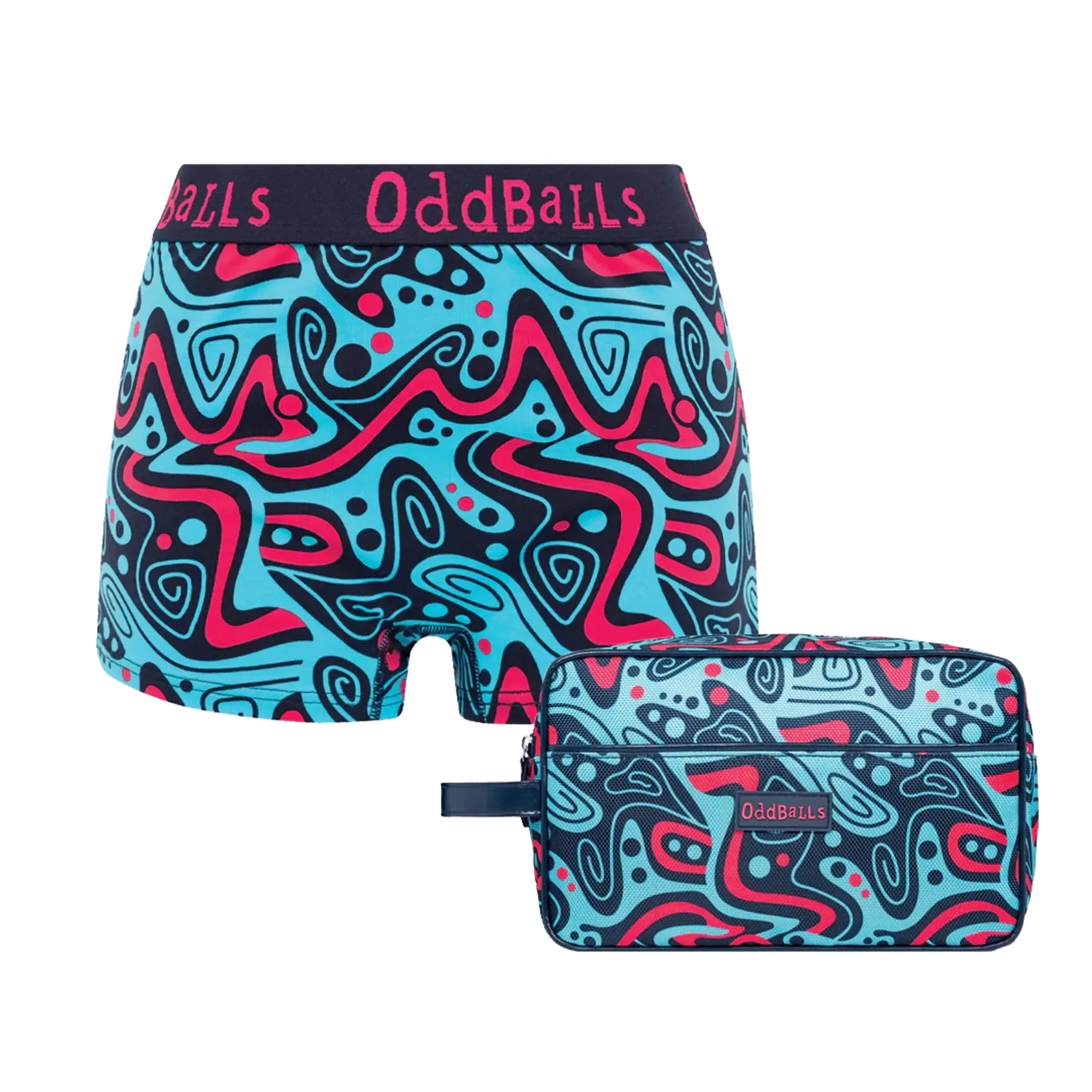 Tidal Wave Bundle - Ladies Boxer Shorts & Matching Wash Bag