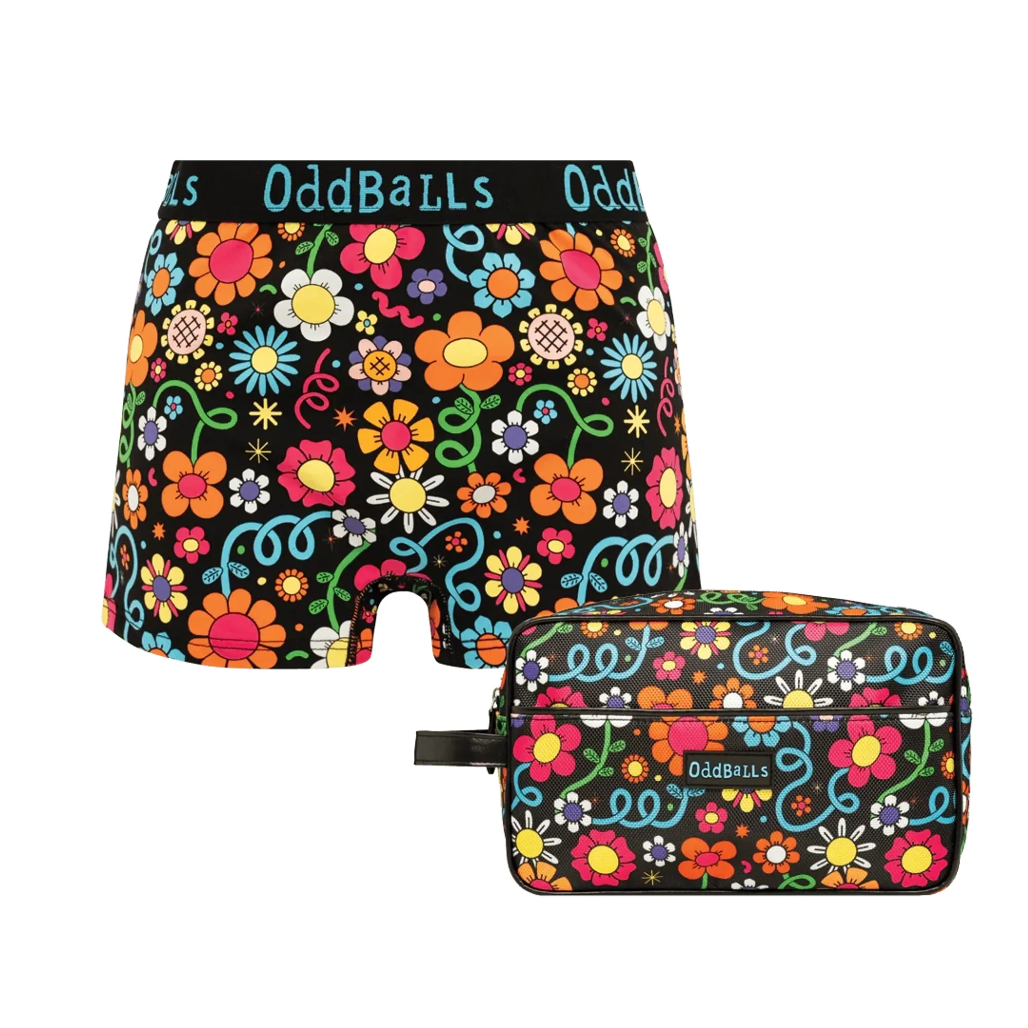 Petal Power Bundle - Ladies Boxer Shorts & Matching Wash Bag