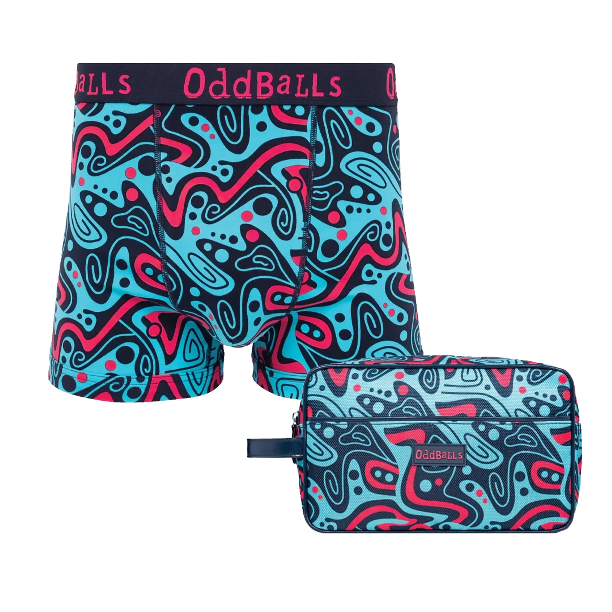 Tidal Wave Bundle - Mens Boxer Shorts & Matching Wash Bag
