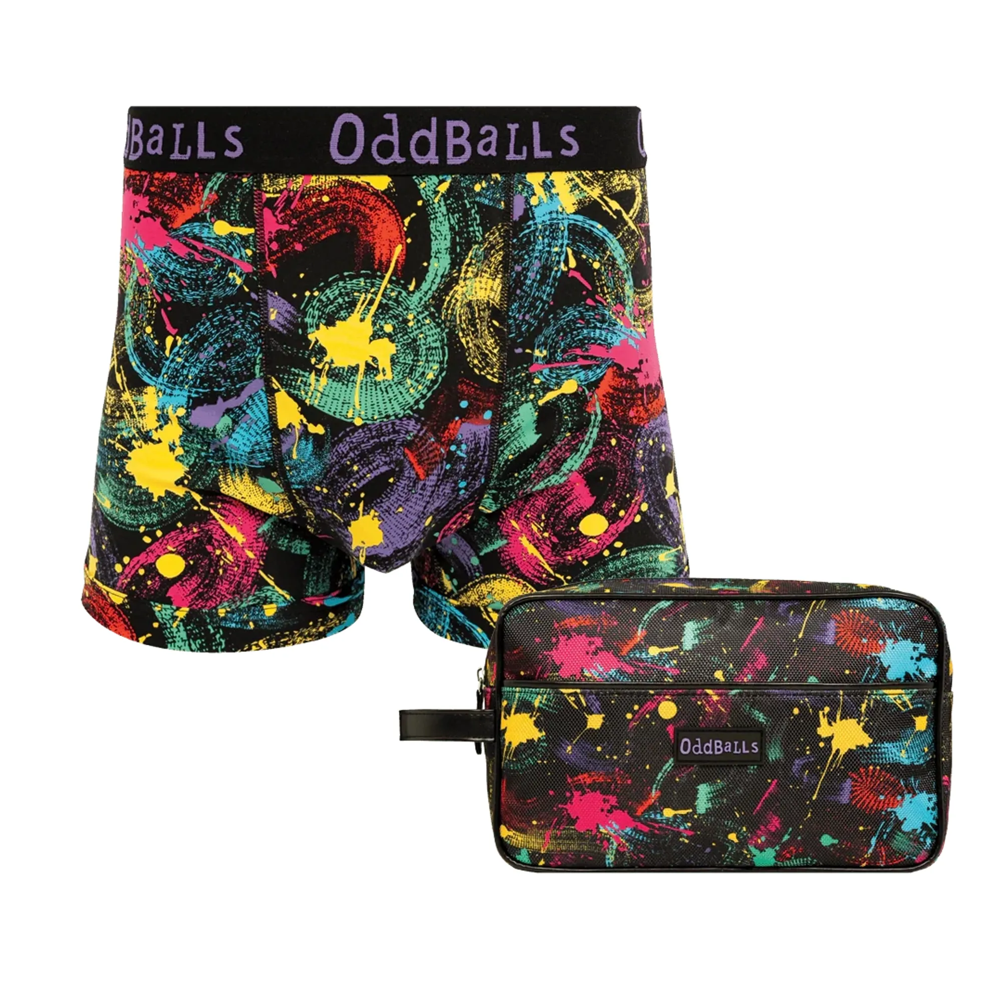 Splat Bundle - Mens Boxer Shorts & Matching Wash Bag