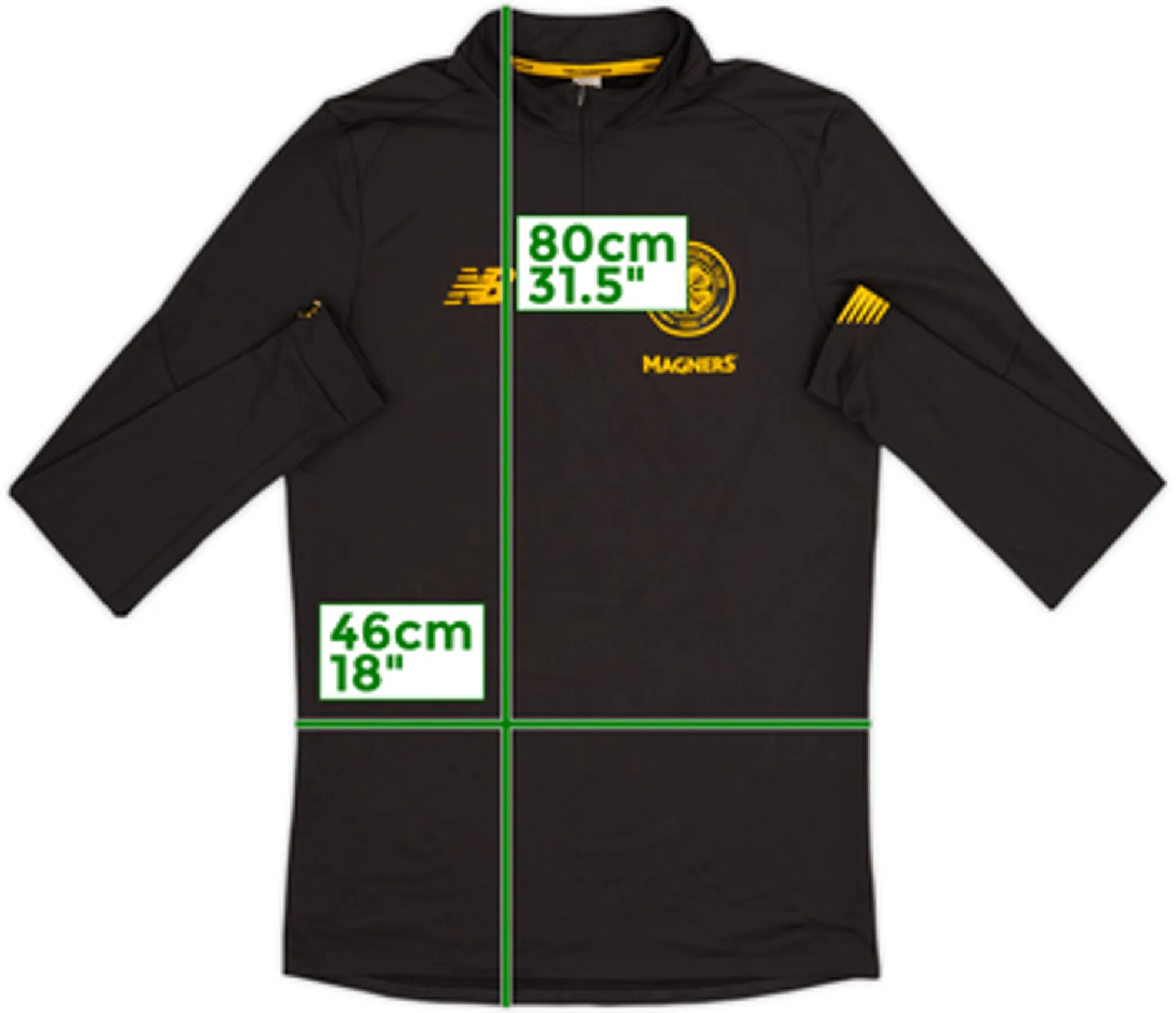 2018-19 Celtic New Balance 1/4 Zip Training Top - 8/10 - (M)