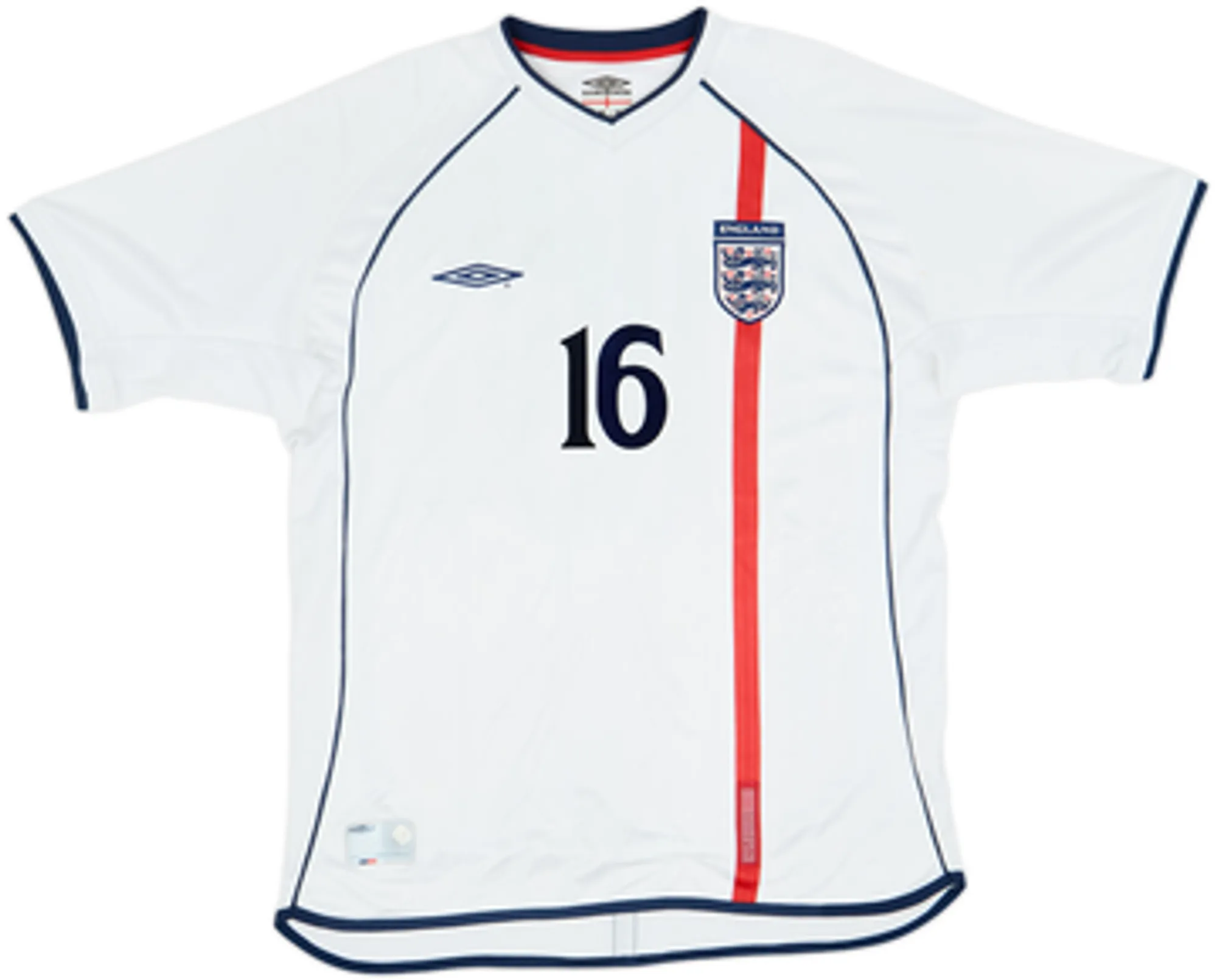 2001-03 England Home Shirt Southgate #16 - 8/10 - (L)
