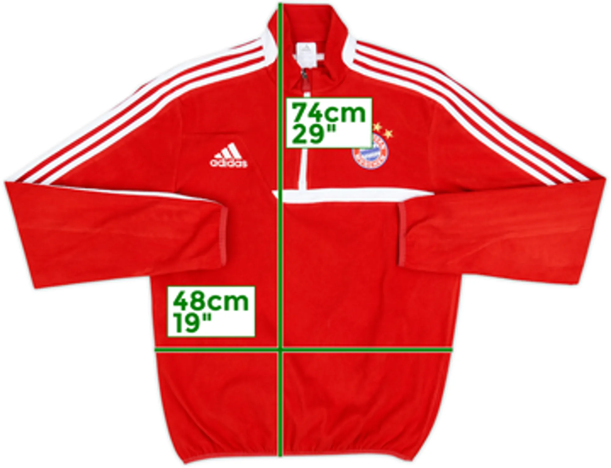 2013-14 Bayern Munich adidas 1/4 Zip Fleece Top - 9/10 - (M)