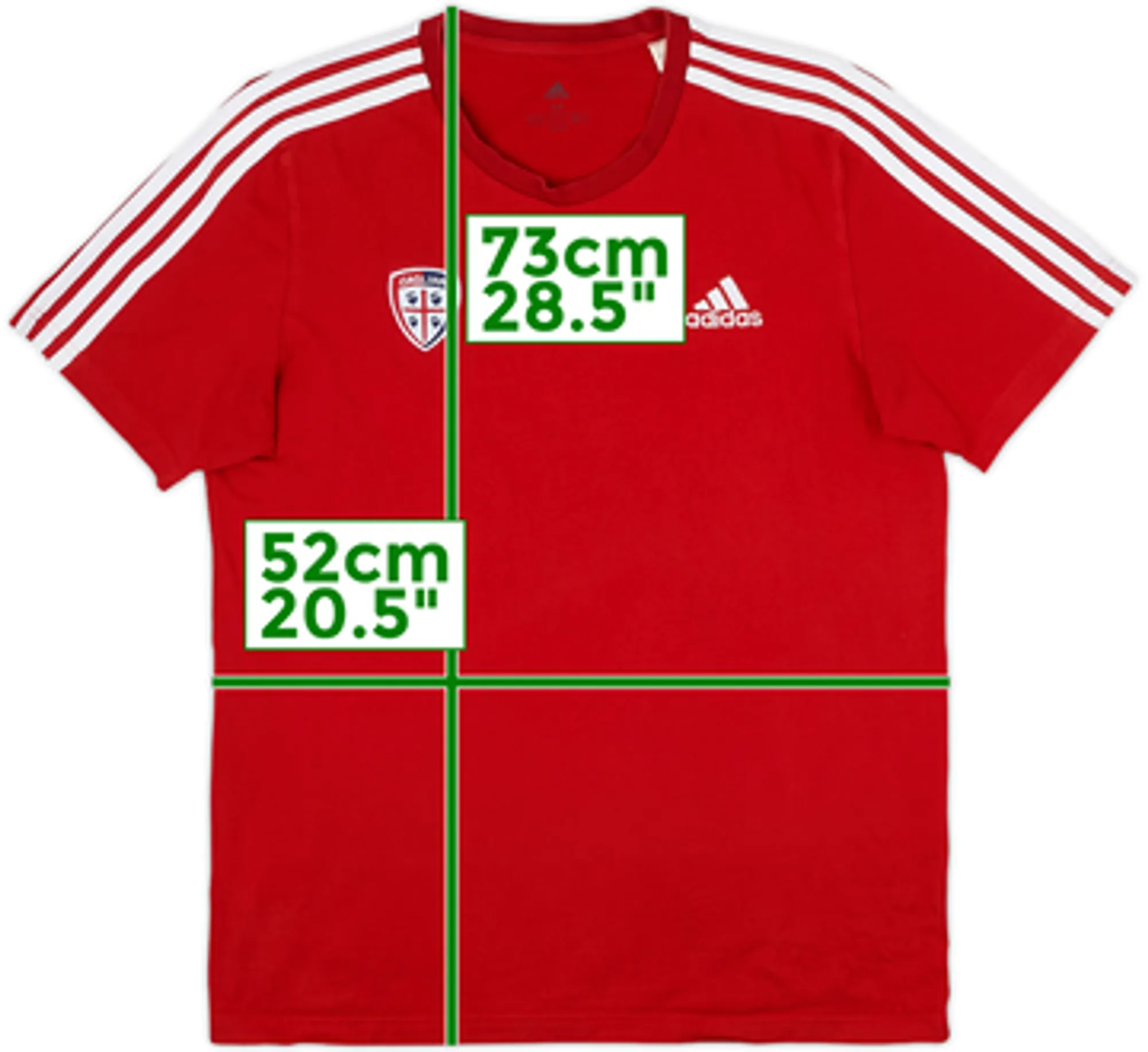 2020-21 Cagliari adidas Cotton Tee - 8/10 - (M)
