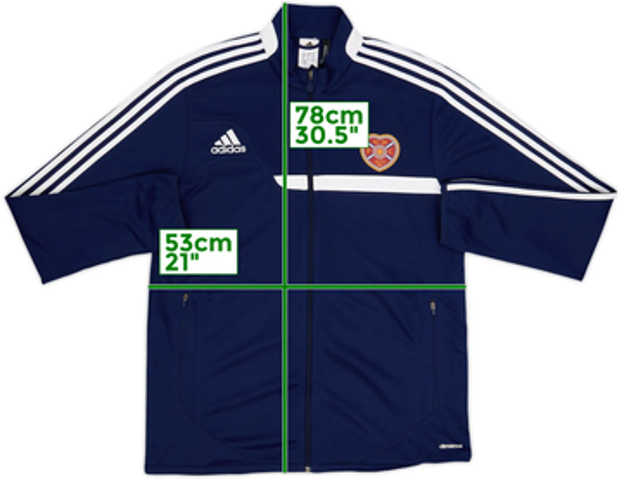 2013-14 Hearts adidas Track Jacket - 7/10 - (M)