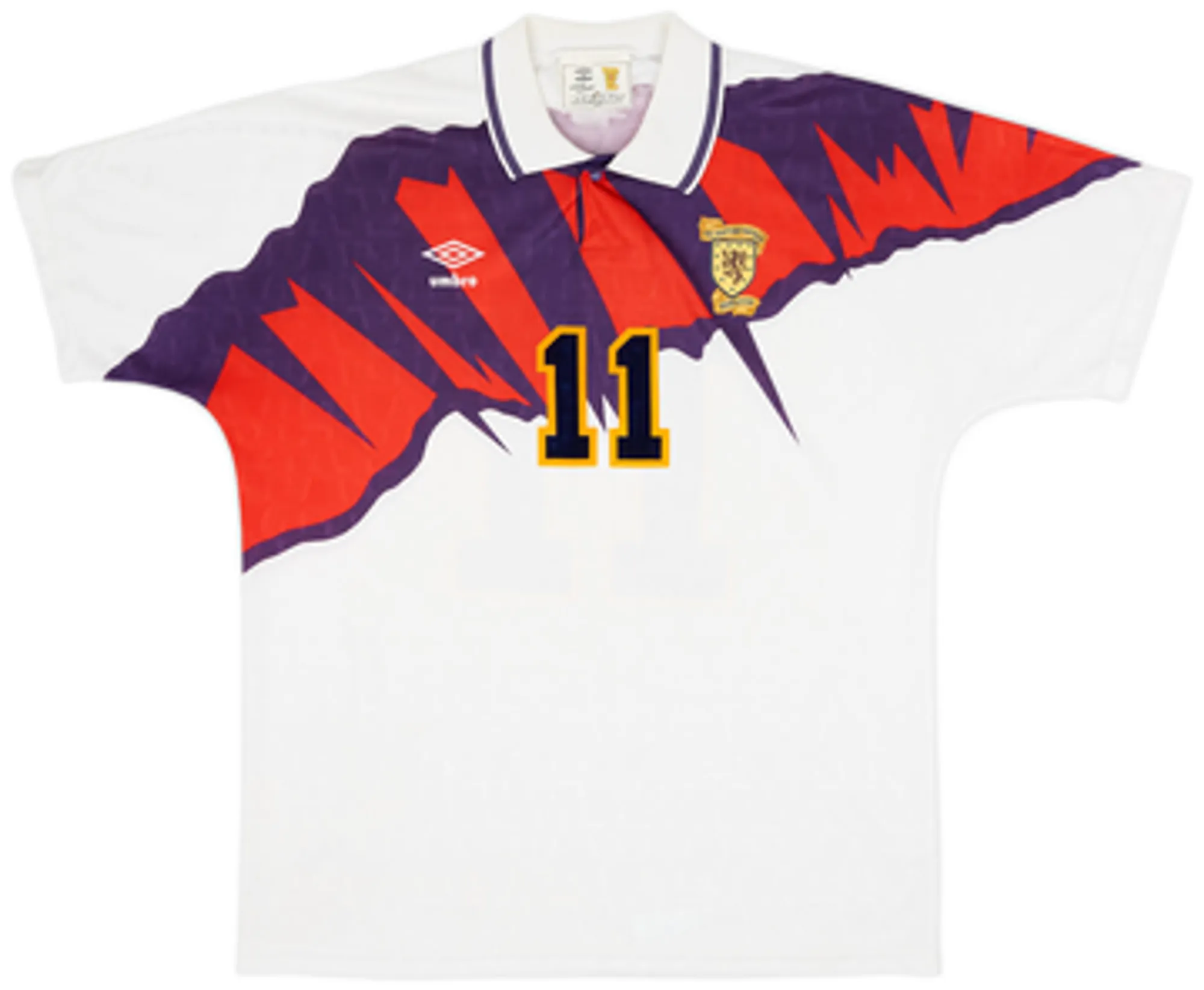 1991-93 Scotland Away Shirt McAllister #11EL