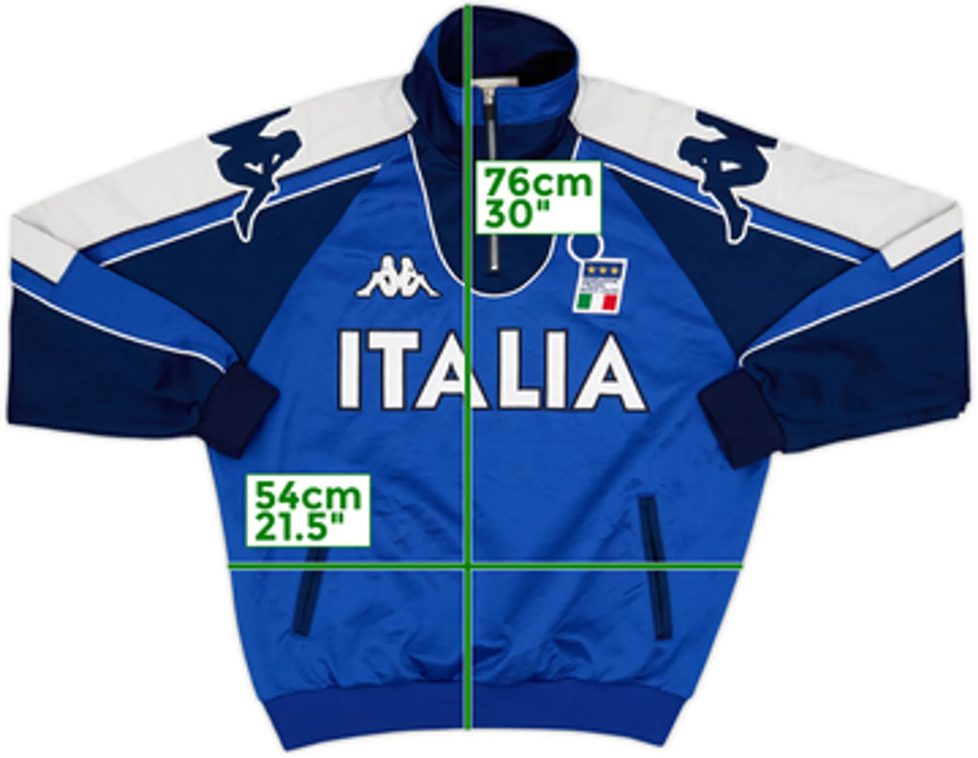 1999-00 Italy Kappa 1/4 Zip Training Top - 7/10 - (L)