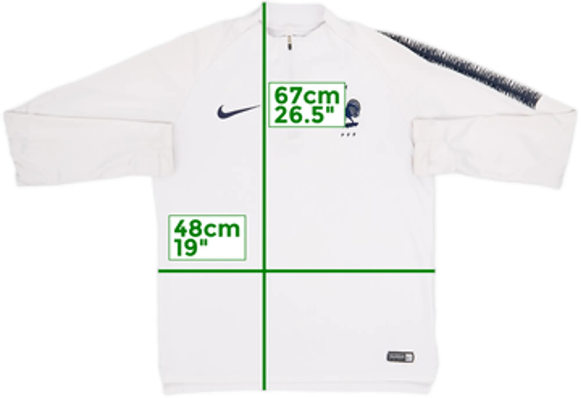 2018-19 France Nike 1/4 Zip Training Top - 8/10 - (S)