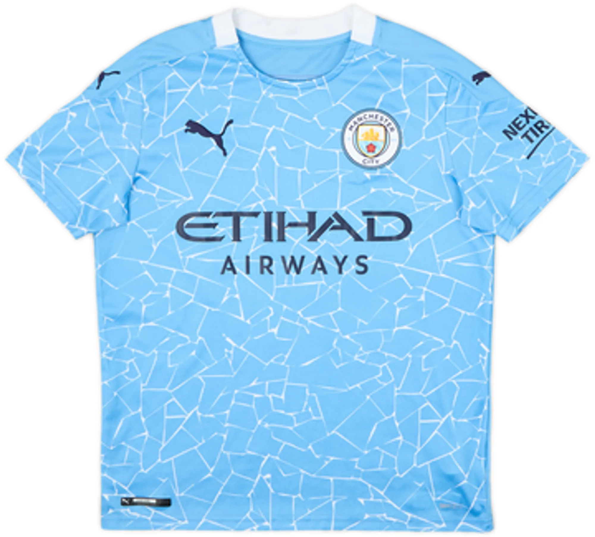 2020-21 Manchester City Home Shirt Vickers #32 - 7/10 - (L.Boys)