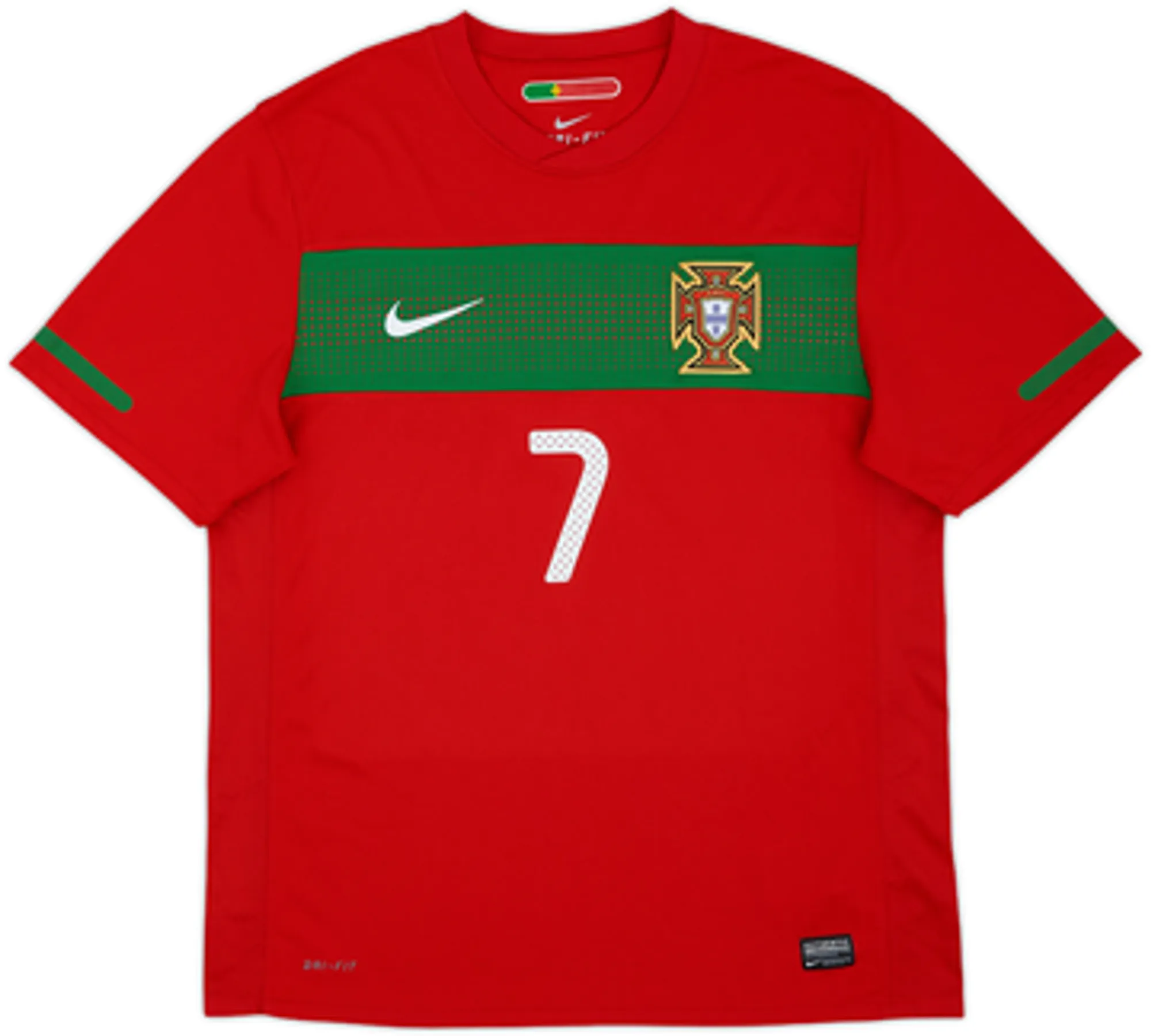 2010-11 Portugal Home Shirt C. Ronaldo #7 - 8/10 - (M)