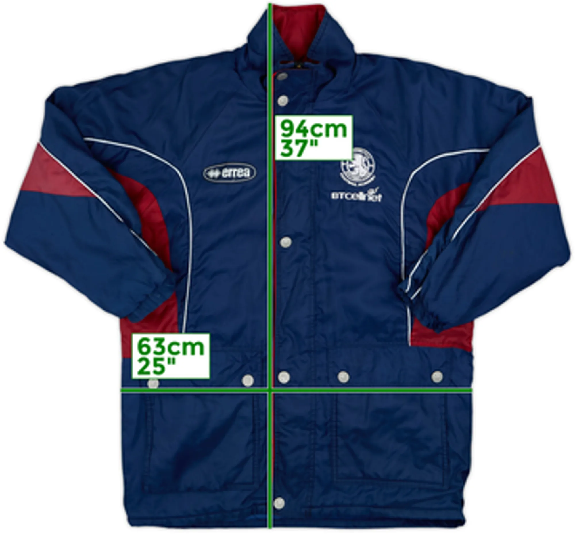 1997-98 Middlesbrough Football Academy Errea Padded Bench Coat - 8/10 - (M)
