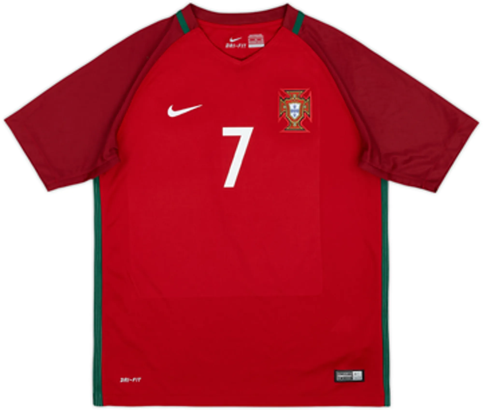 2016-18 Portugal Home Shirt Ronaldo #7 - 9/10 - (XL.Boys)