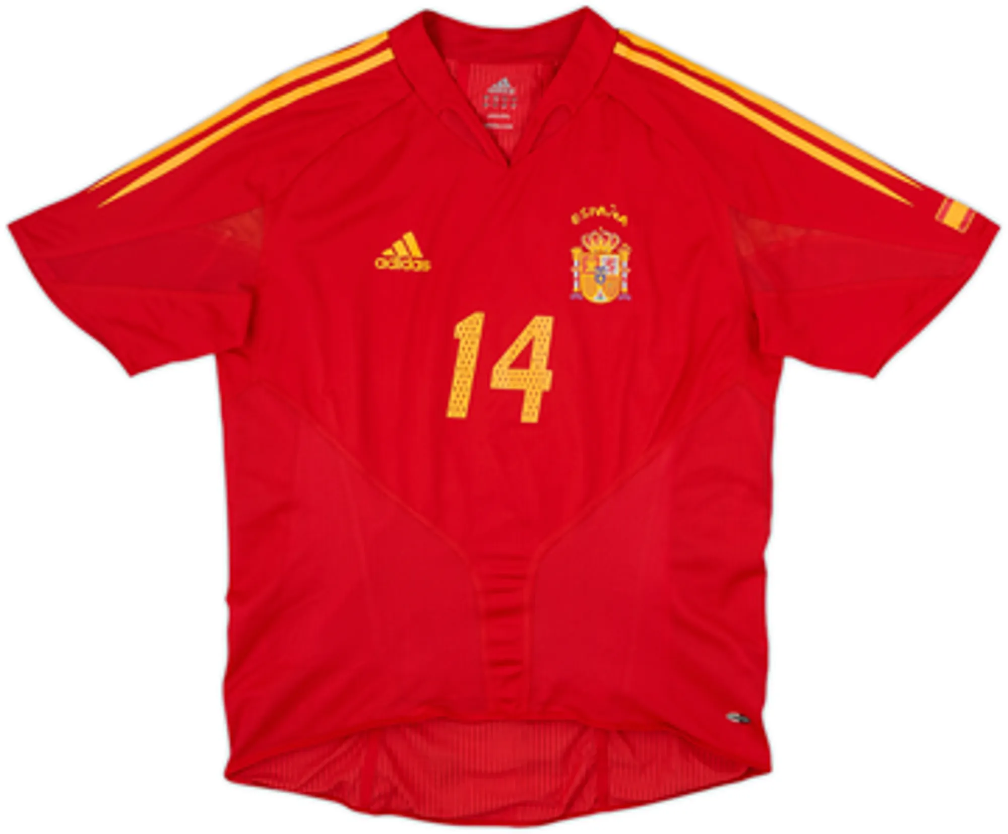2004-06 Spain Player Issue Home Shirt Vicente #14 - 7/10 - (L)