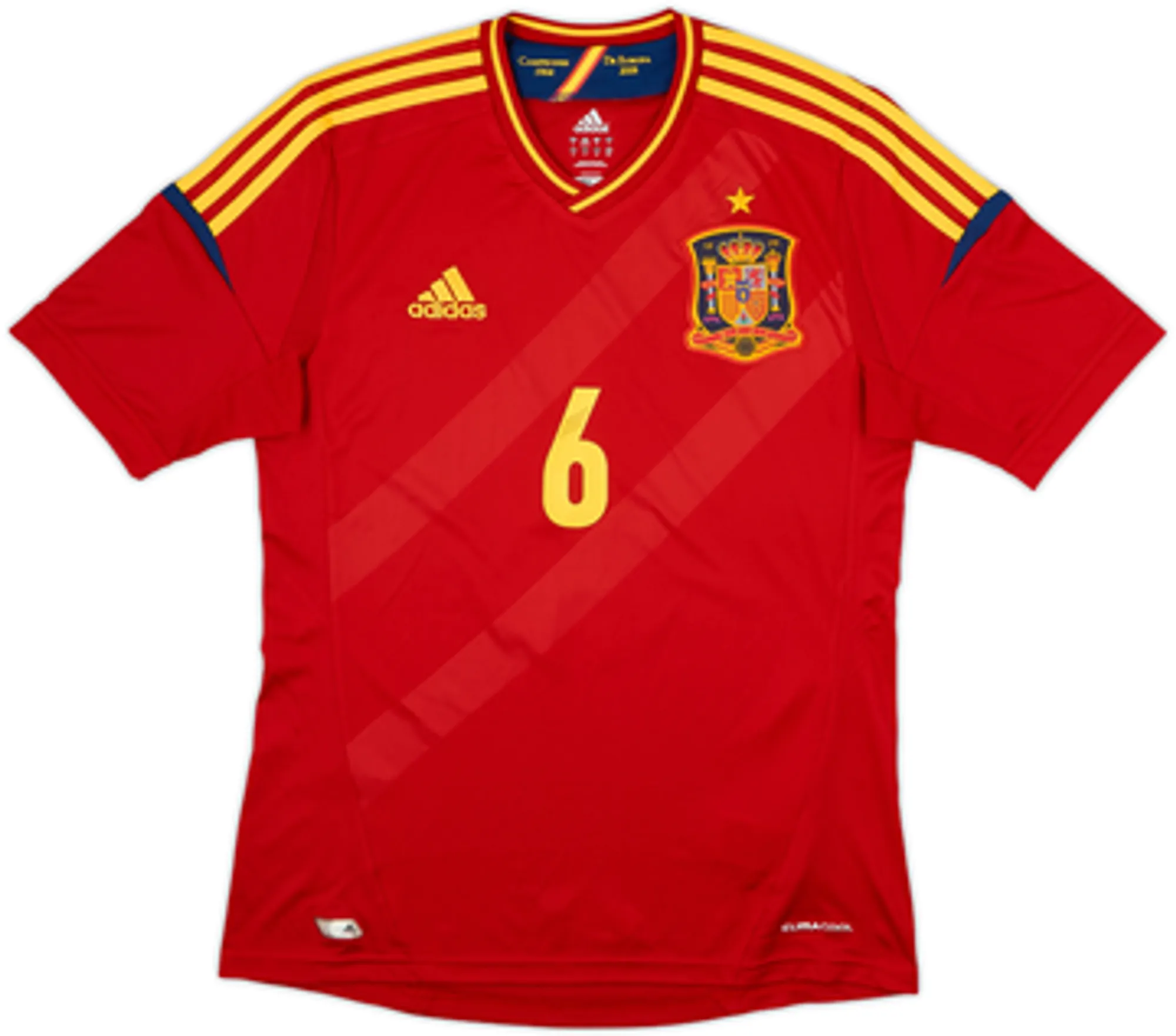 2011-12 Spain Home Shirt A.Iniesta #6 - 9/10 - (S)