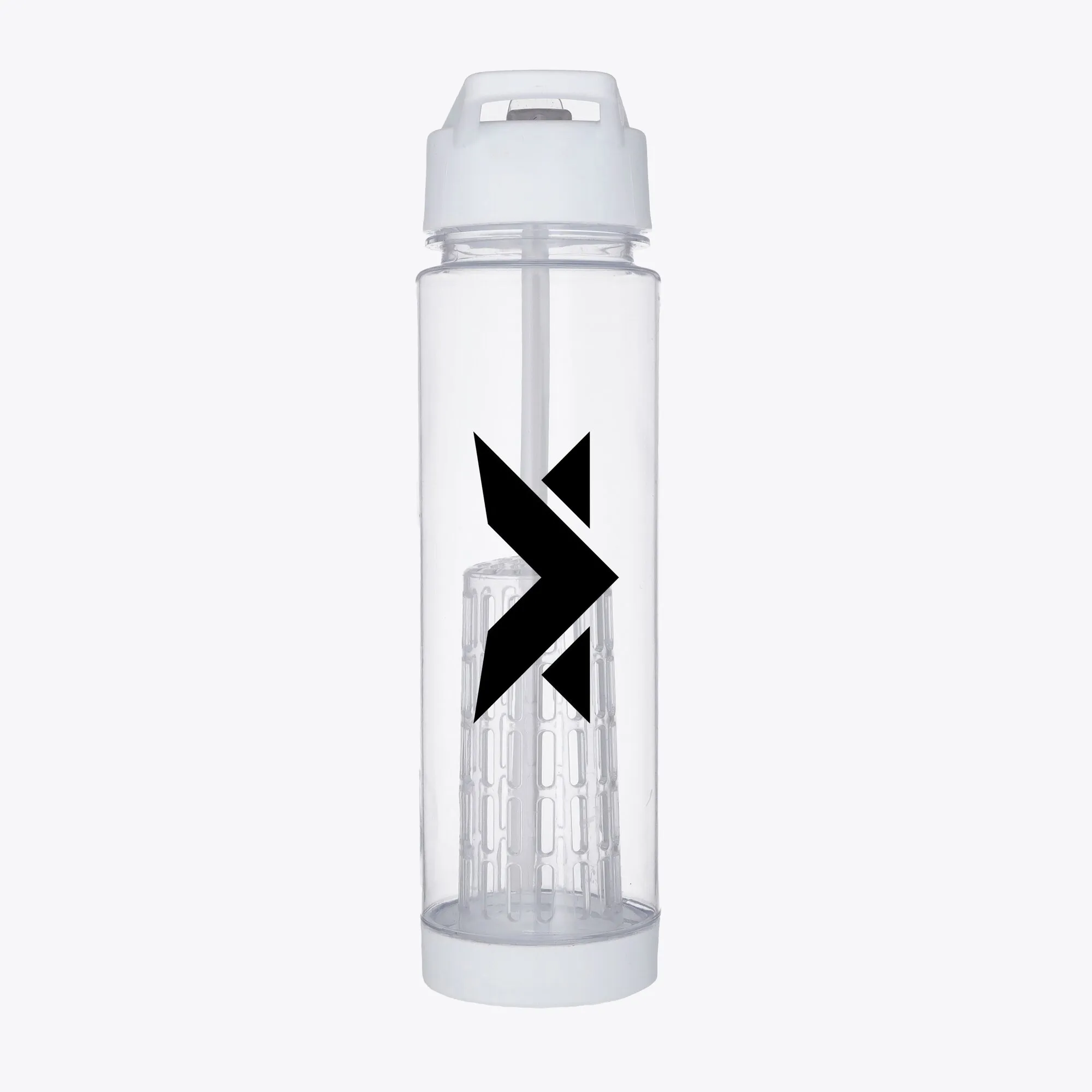 MV Logo Clear Plastic 650ml Drink Bottle - White