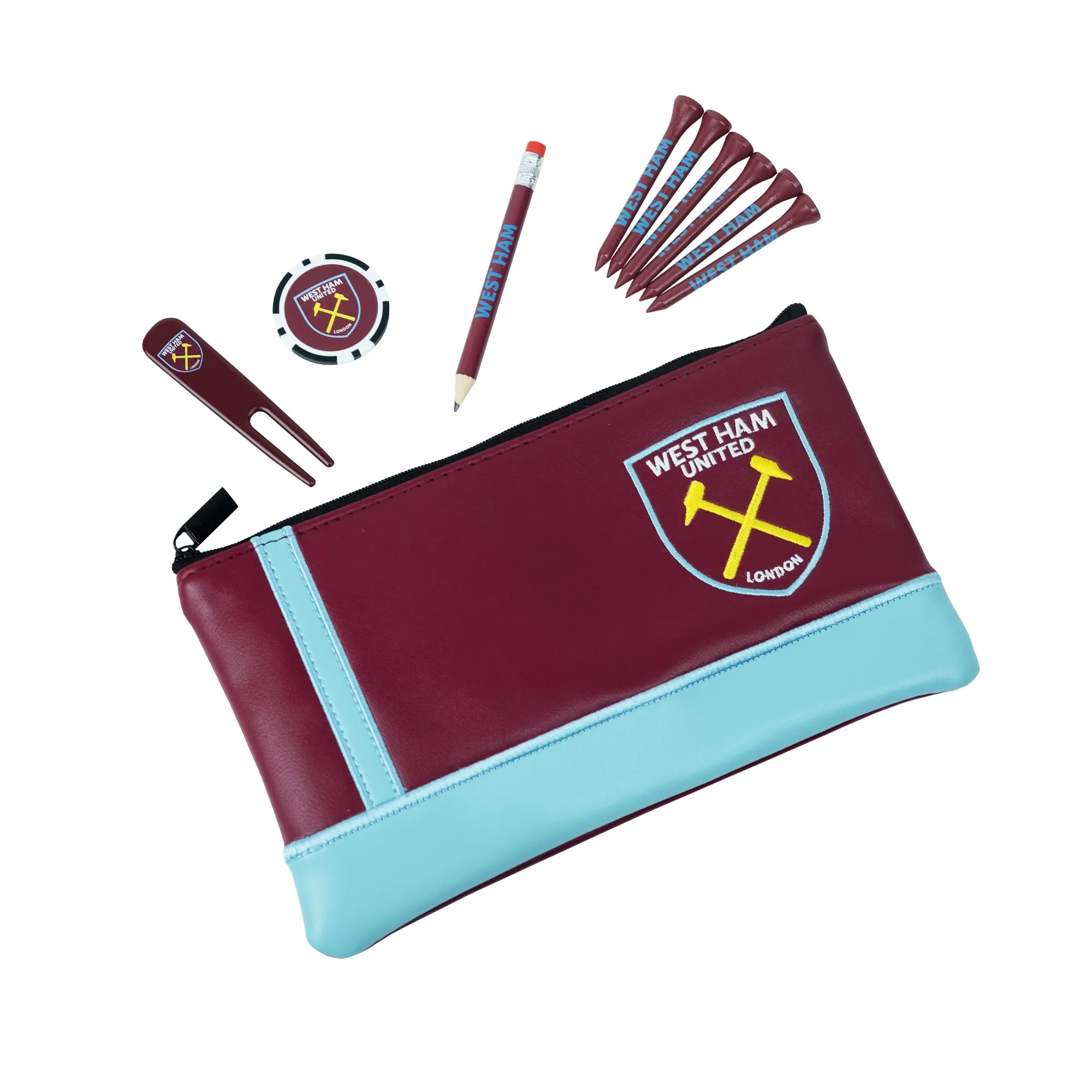 West Ham United CADDI Players Bag inc Divot Tool, Tees & Marker