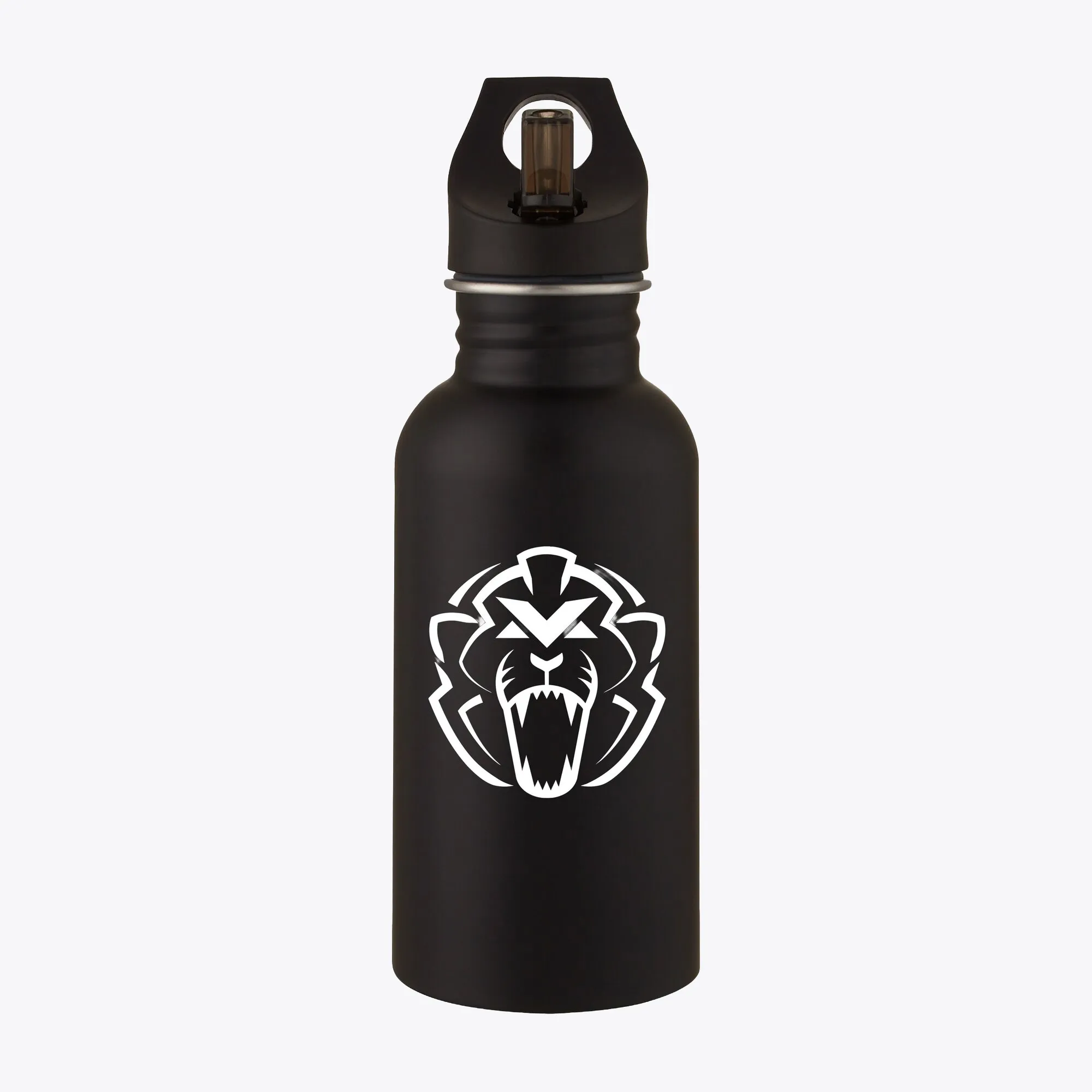 Unleash the Lion Logo Stainless Steel 500ml Drink Bottle - Black