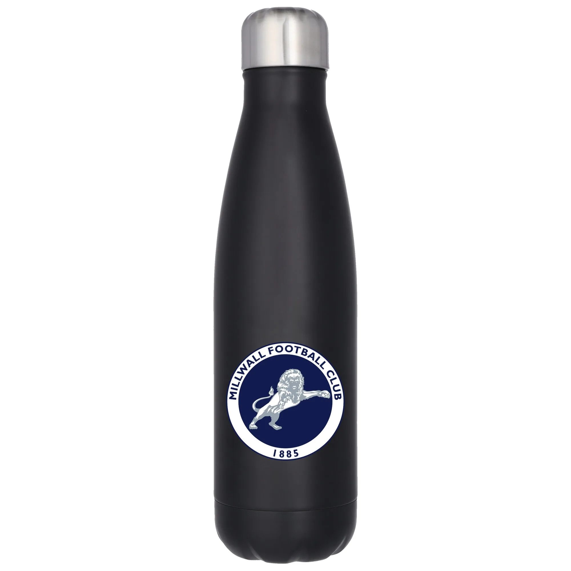 Millwall Logo Stainless Steel 500ml Drink Bottle - Black