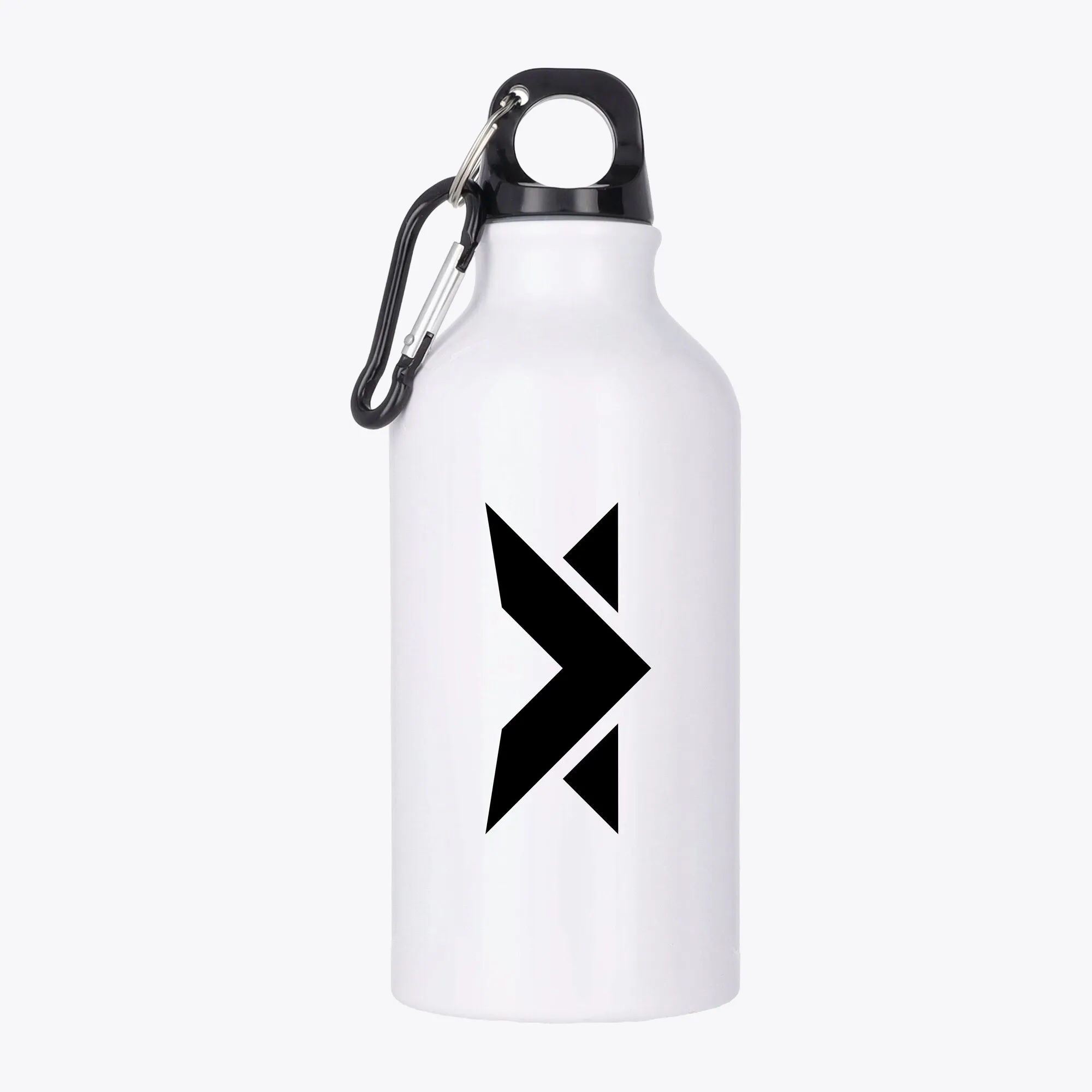MV Logo Aluminium 400ml Drink Bottle - White