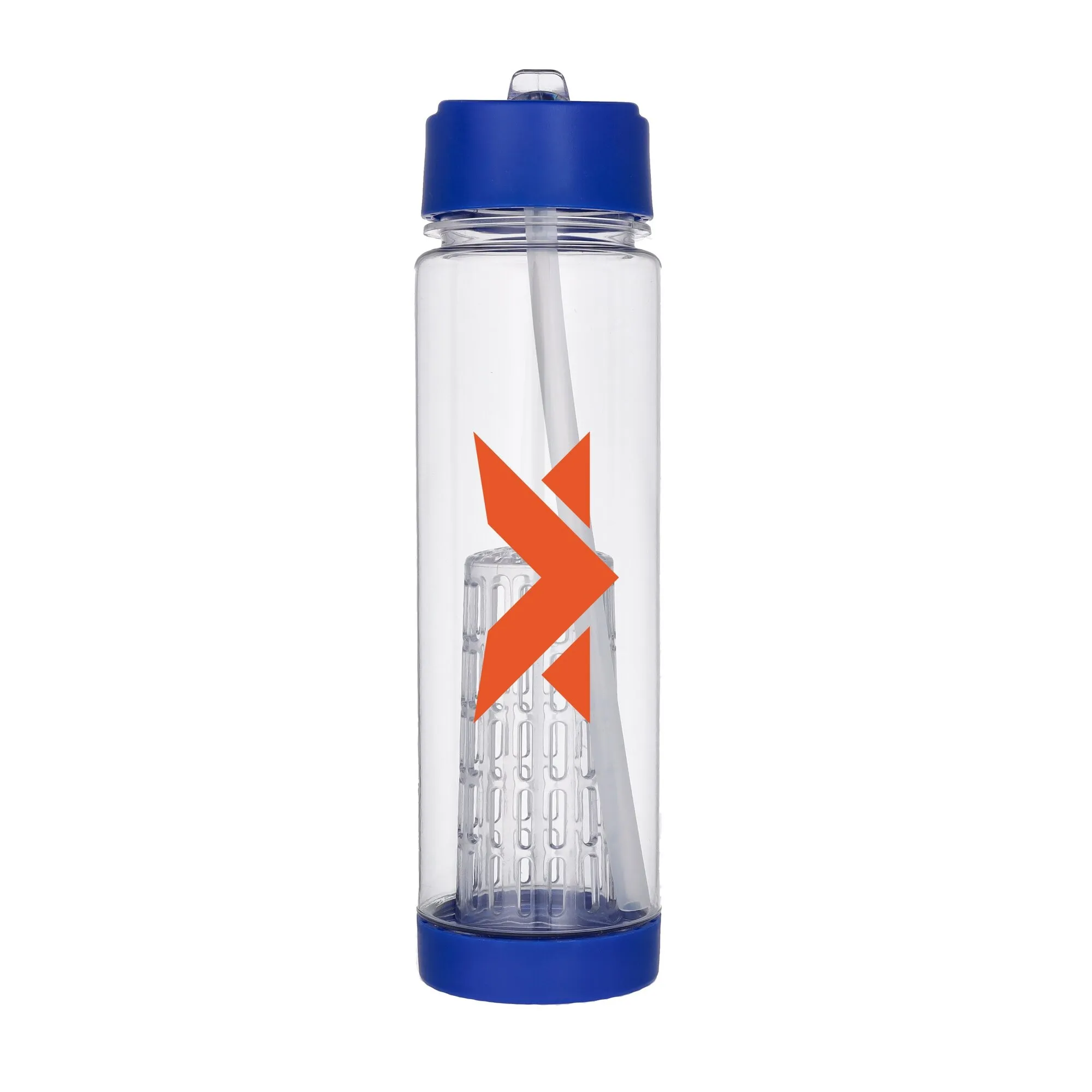 MV Logo Clear Plastic 650ml Drink Bottle - Navy