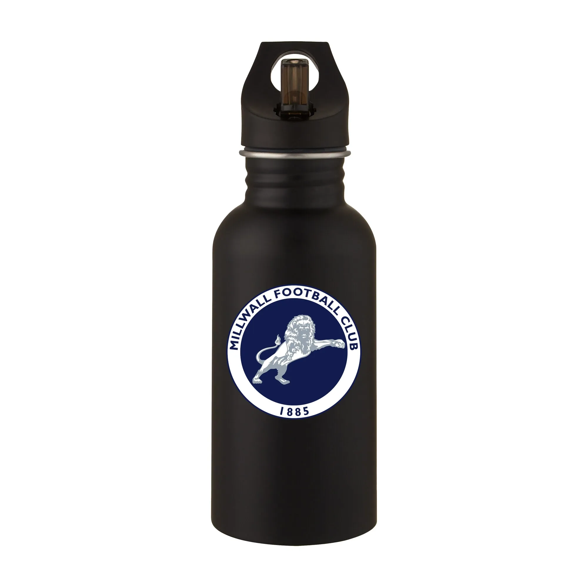 Millwall Logo Stainless Steel 500ml Drink Bottle - Black