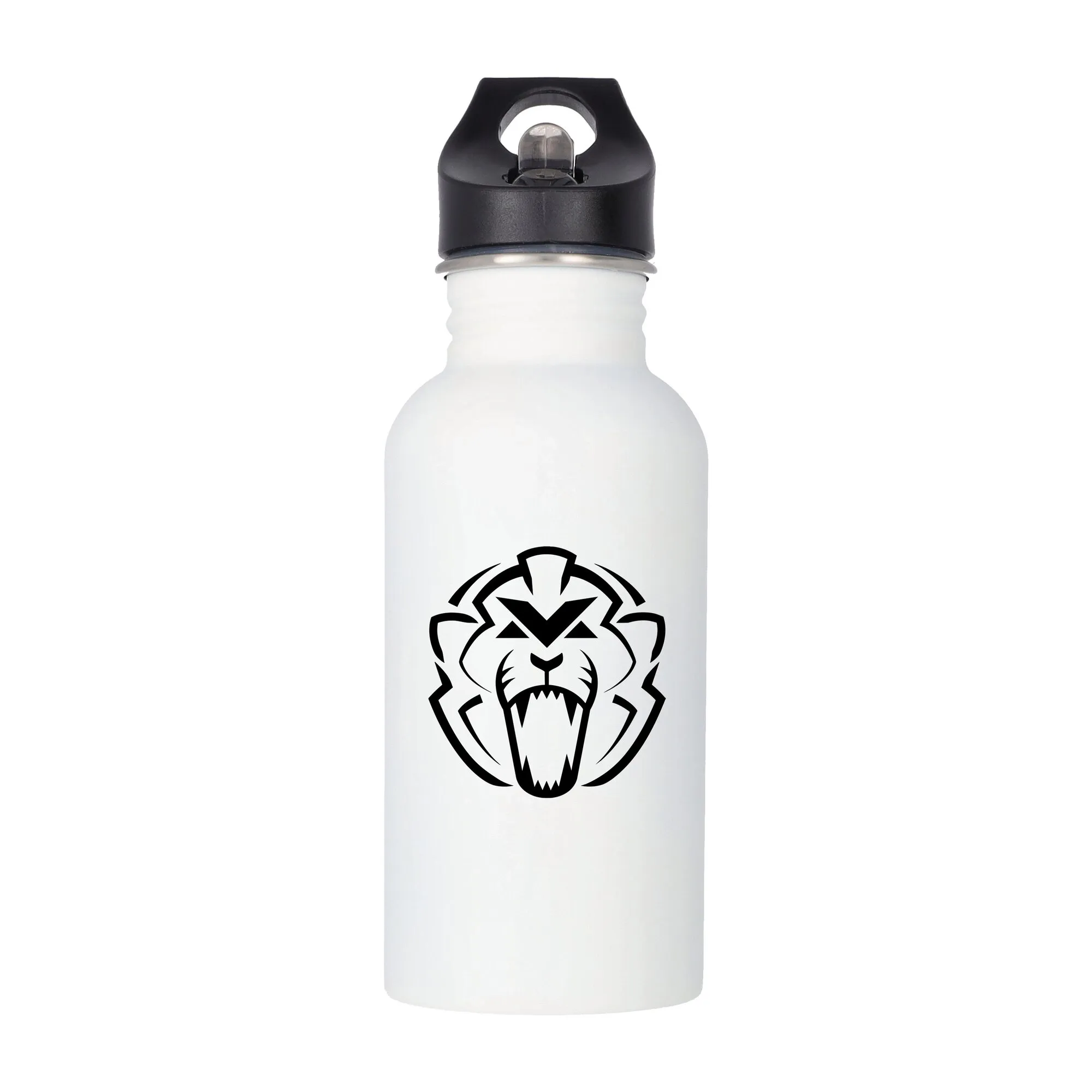Unleash the Lion Logo Stainless Steel 500ml Drink Bottle - White