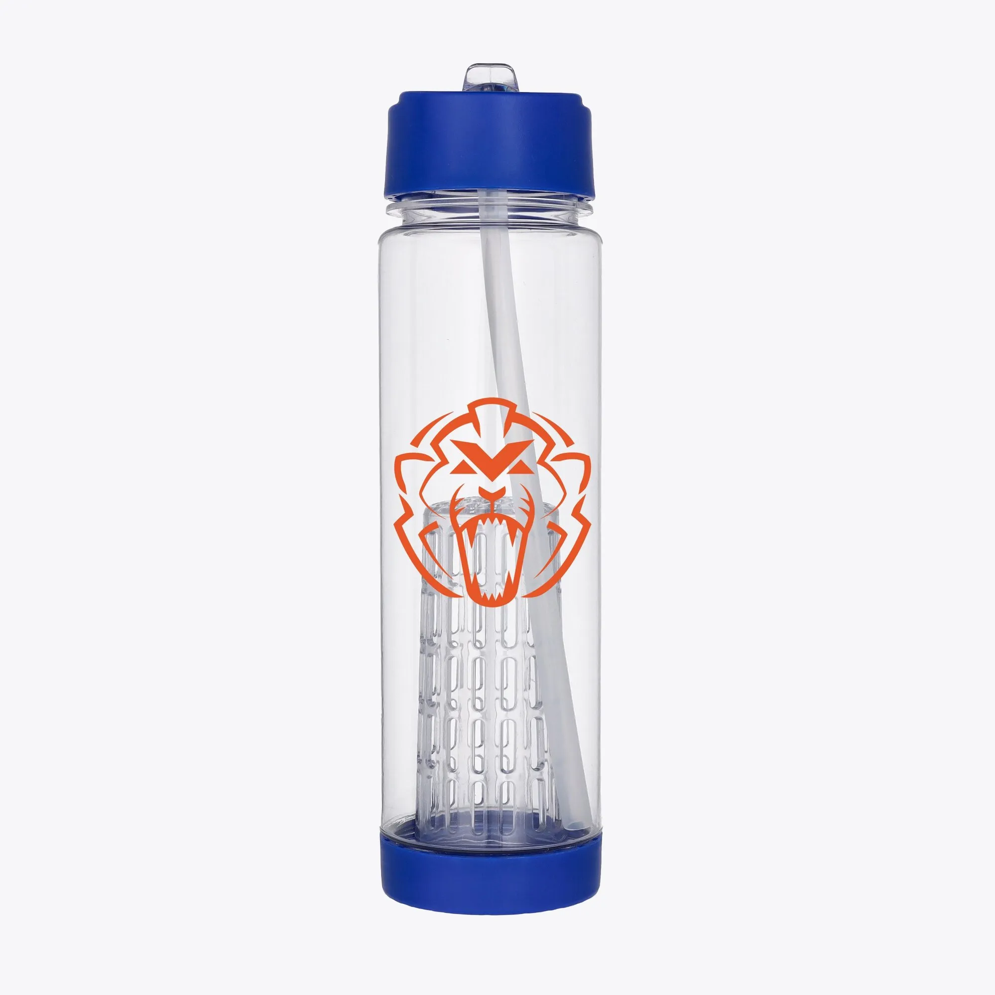 Unleash the Lion Logo Clear Plastic 650ml Drink Bottle - Navy