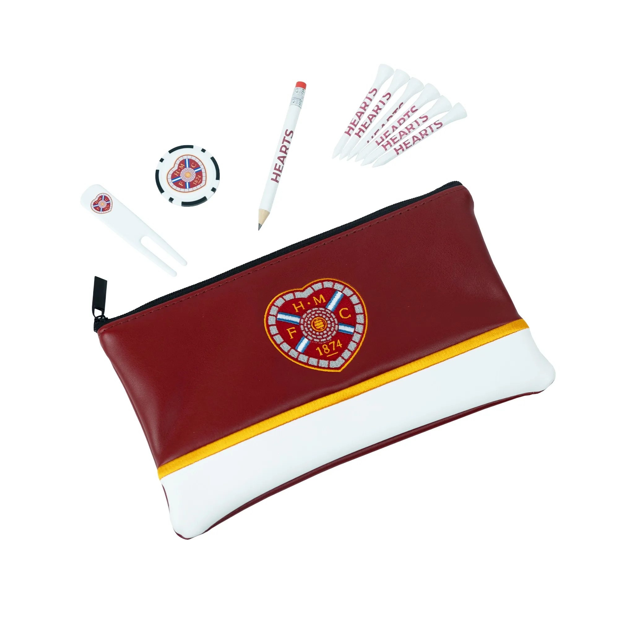Heart of Midlothian FC CADDI Players Bag inc Divot Tool, Tees & Marker