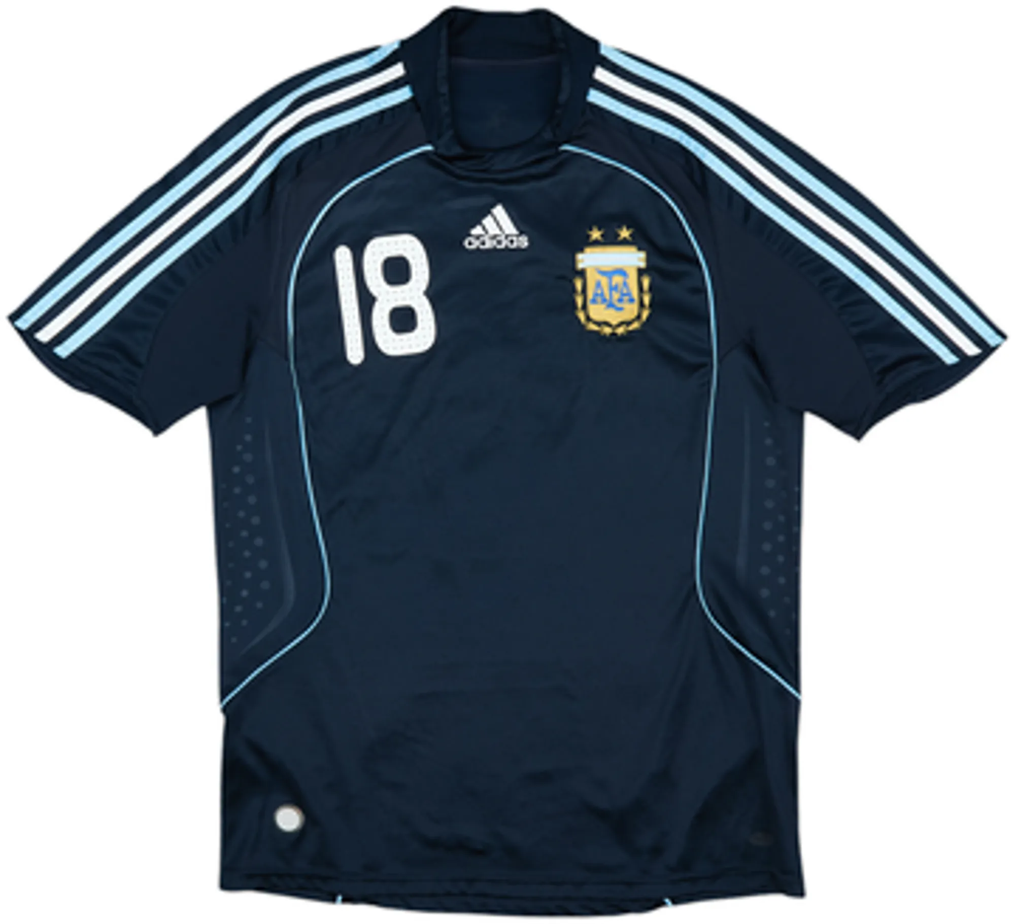 2007-09 Argentina Away Shirt Messi #18 - 7/10 - (M)