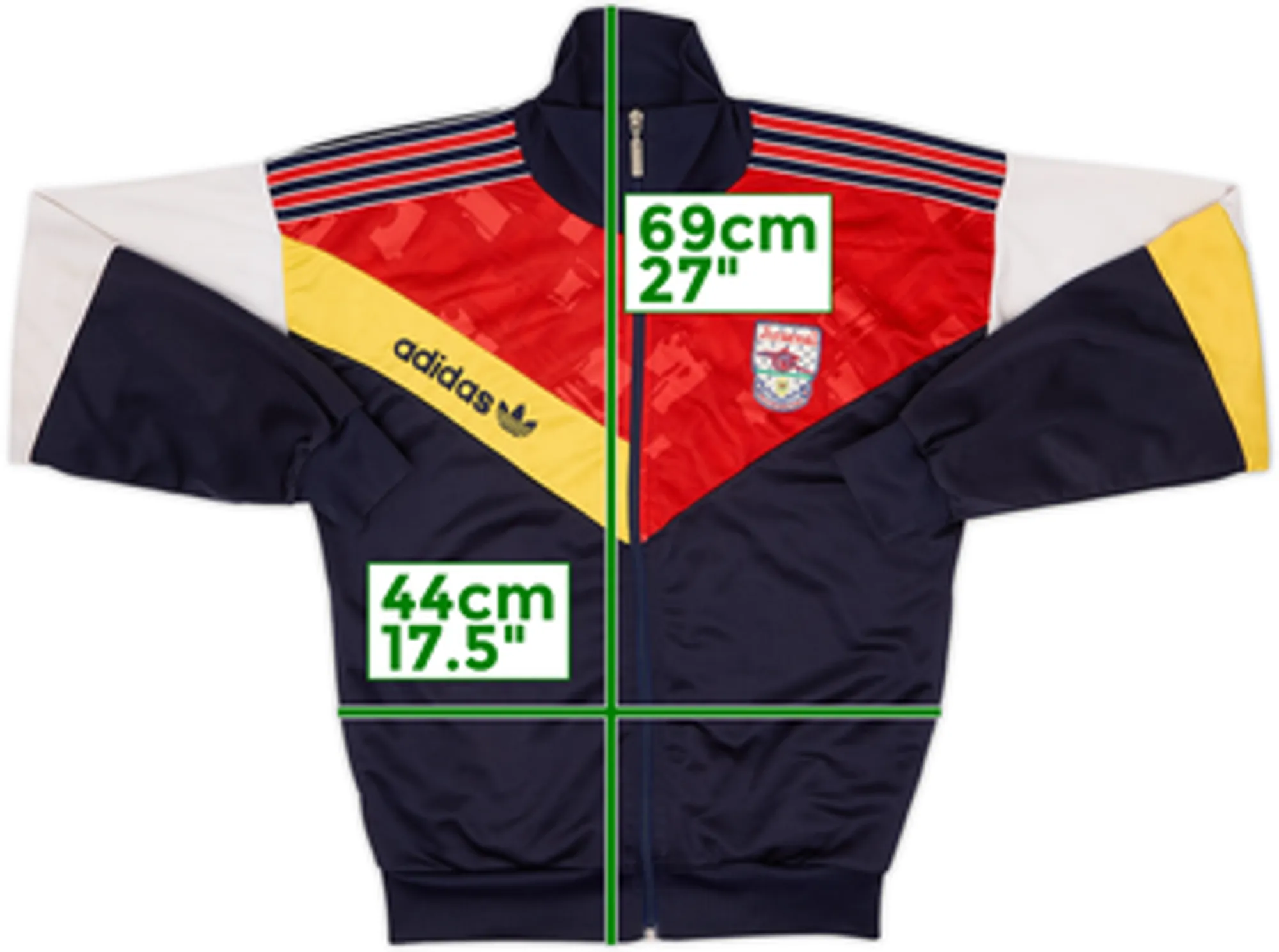1990-92 Arsenal adidas Track Jacket - 7/10 - (S)