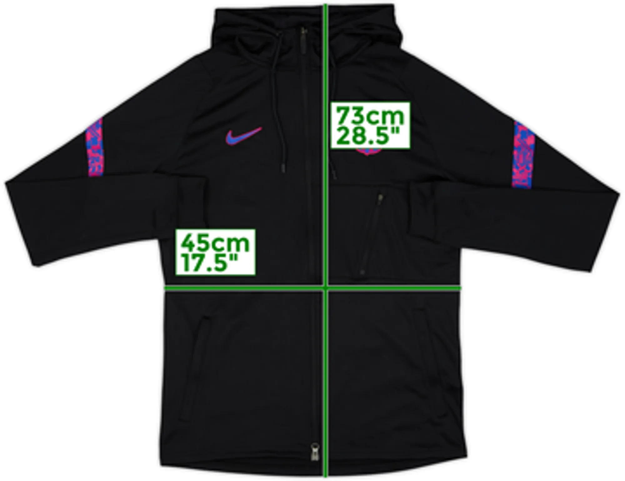 2021-22 Barcelona Nike Hooded Track Jacket - 8/10 - (M)