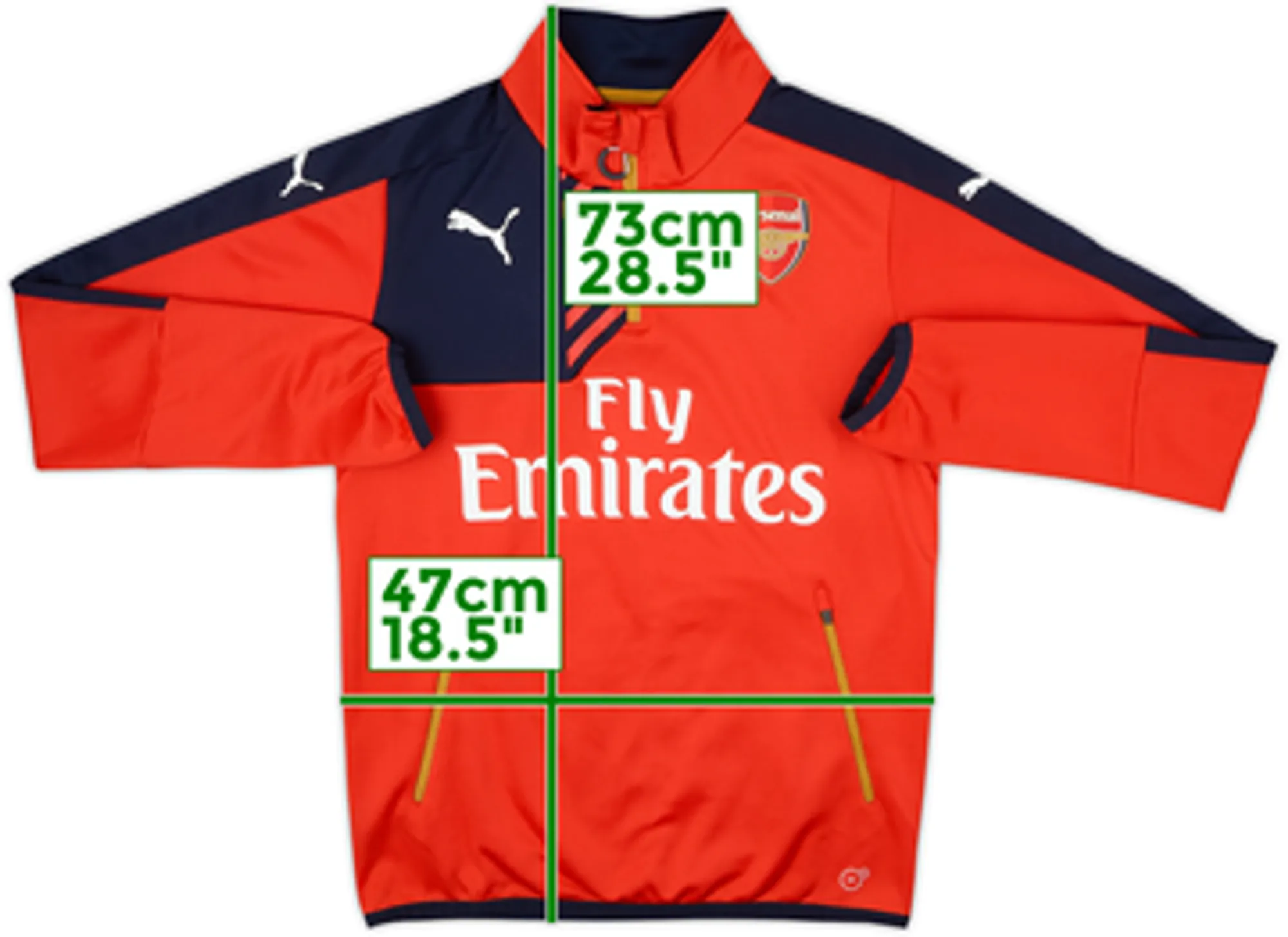 2015-16 Arsenal Puma 1/4 Zip Drill Top - 10/10 - (S)