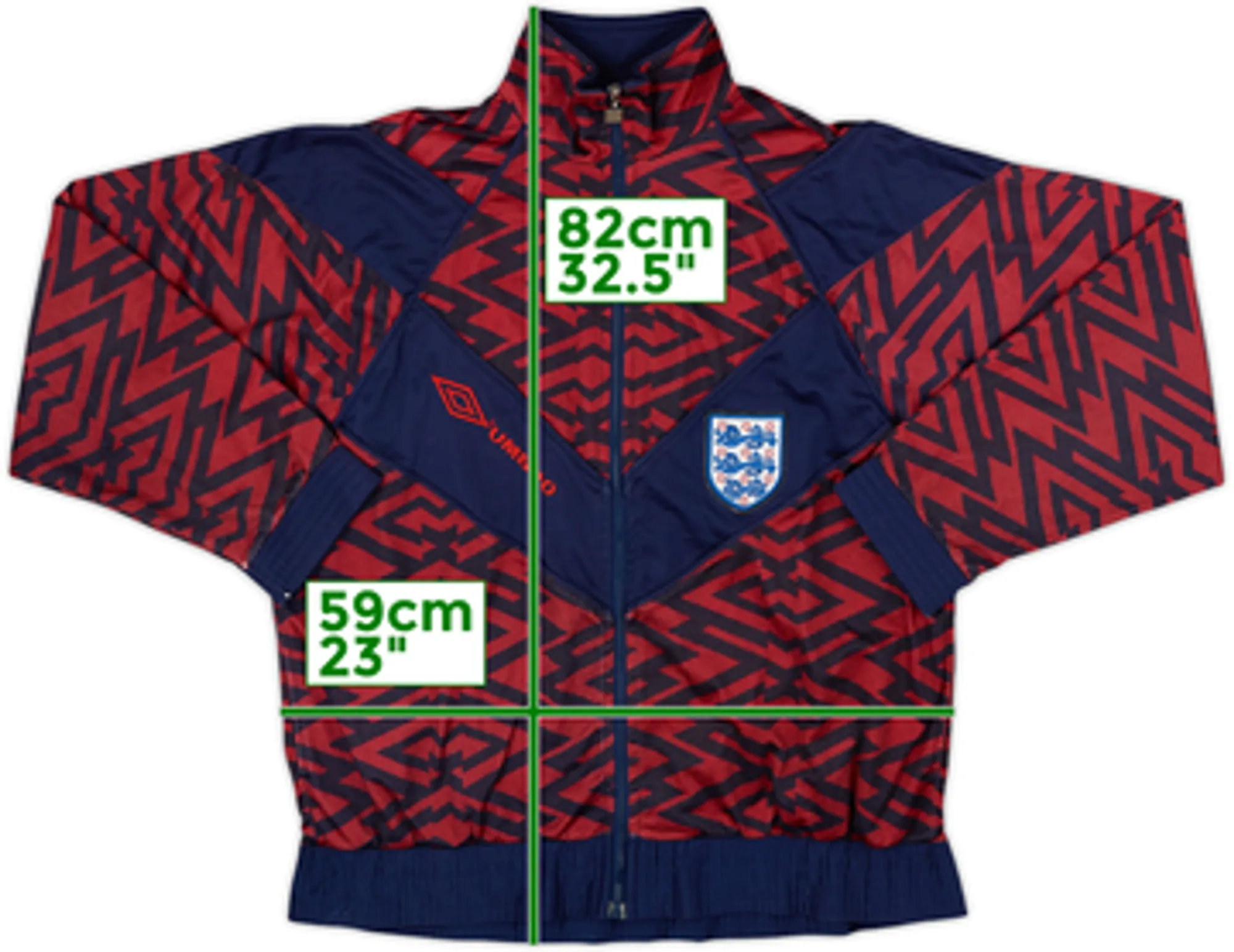 1994-96 Umbro Track Jacket (England) - 8/10 - (L)