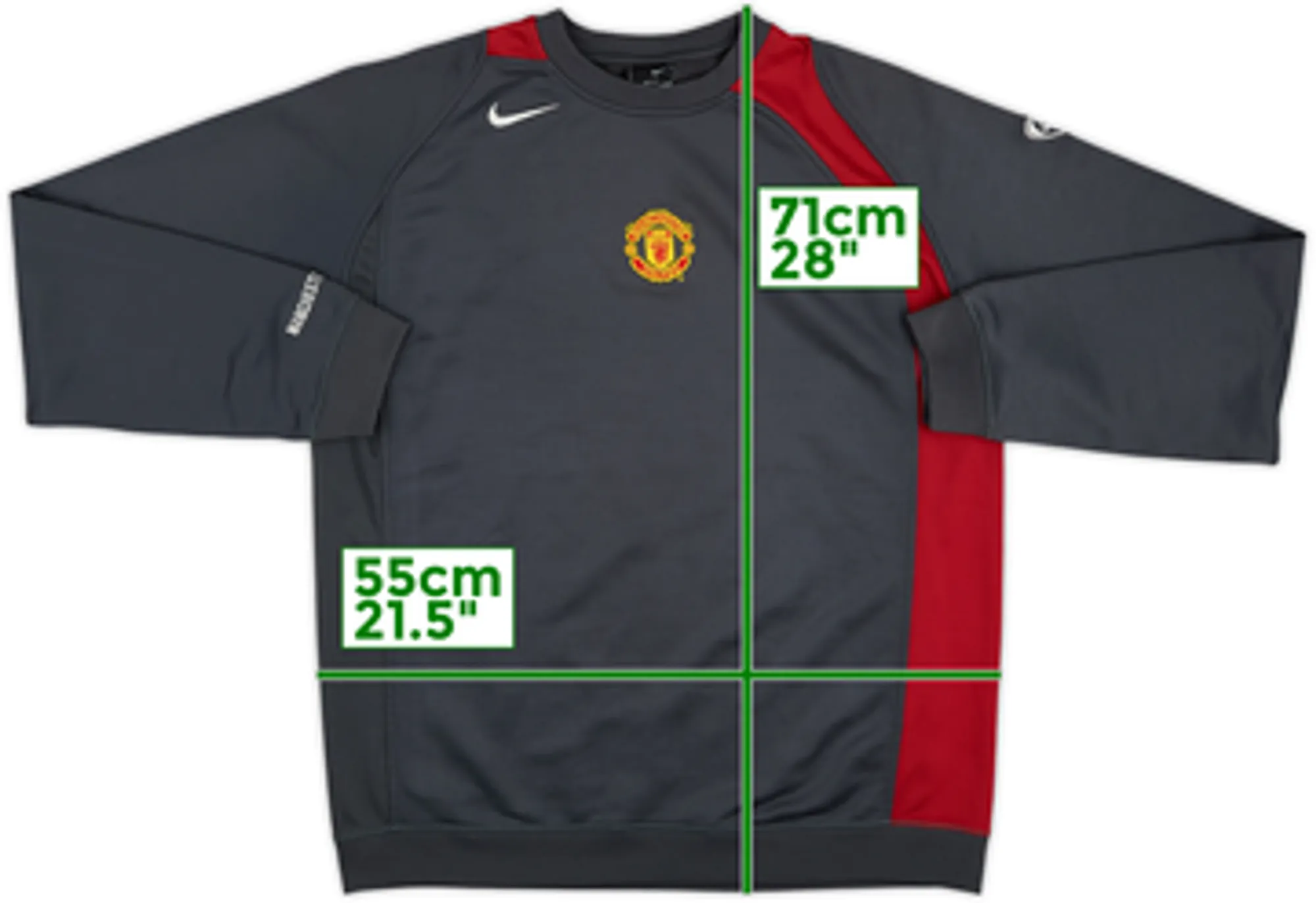 2004-05 Manchester United Nike Sweat Top - 8/10 - (L)