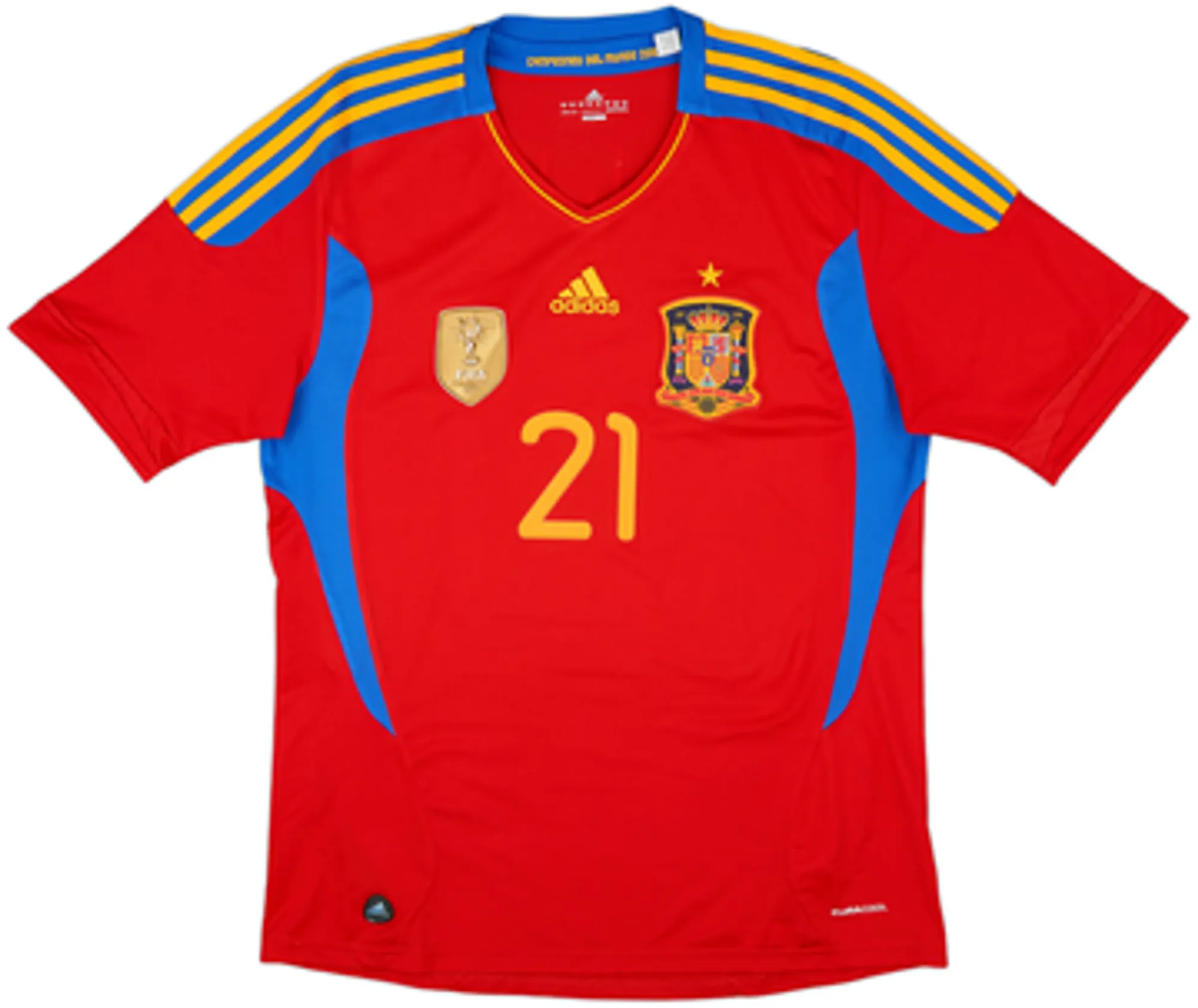 2010-11 Spain Home Shirt Silva #21 - 8/10 - (L)