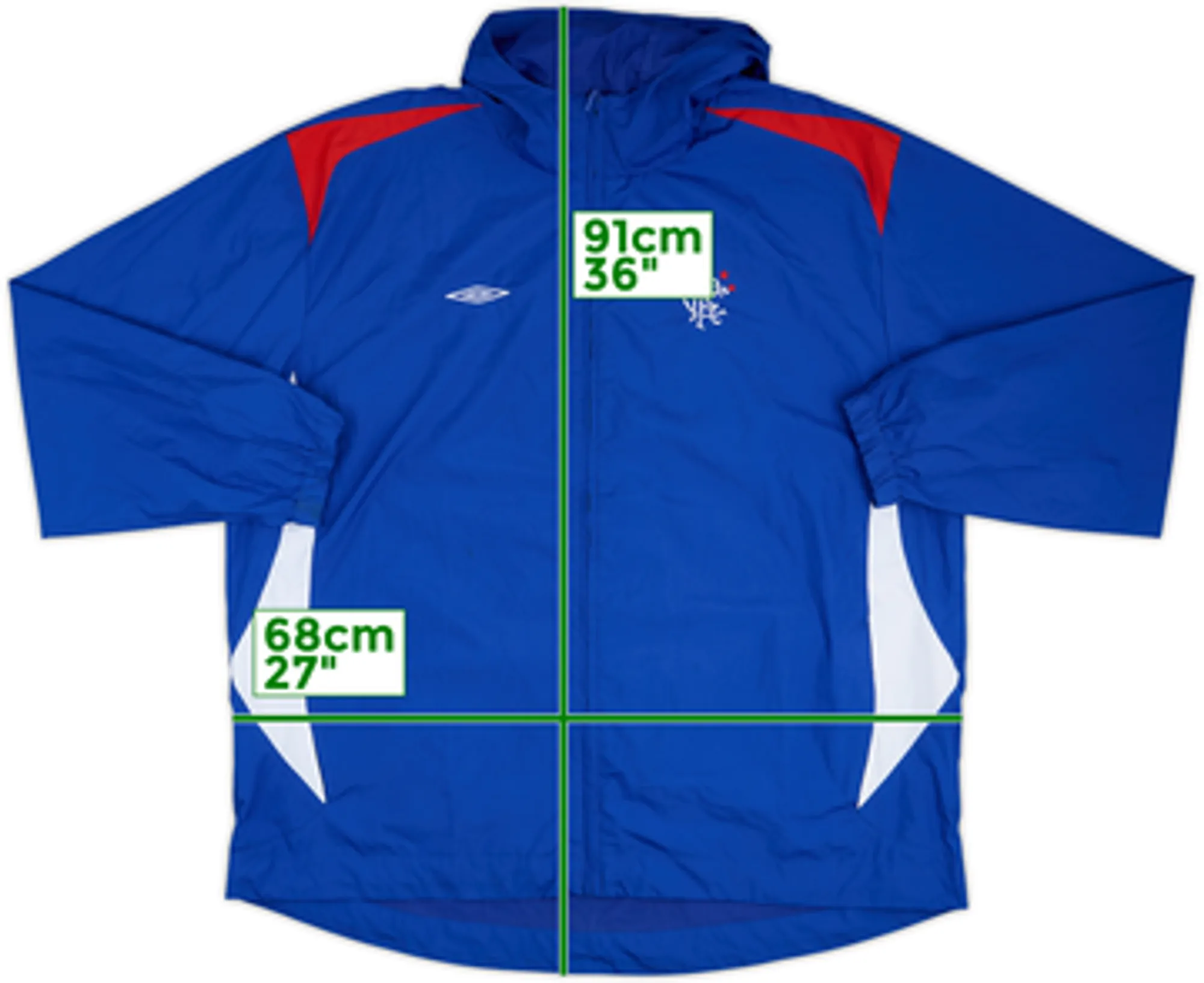 2005-06 Rangers Umbro Hooded Track Jacket - 8/10 - (XXL)