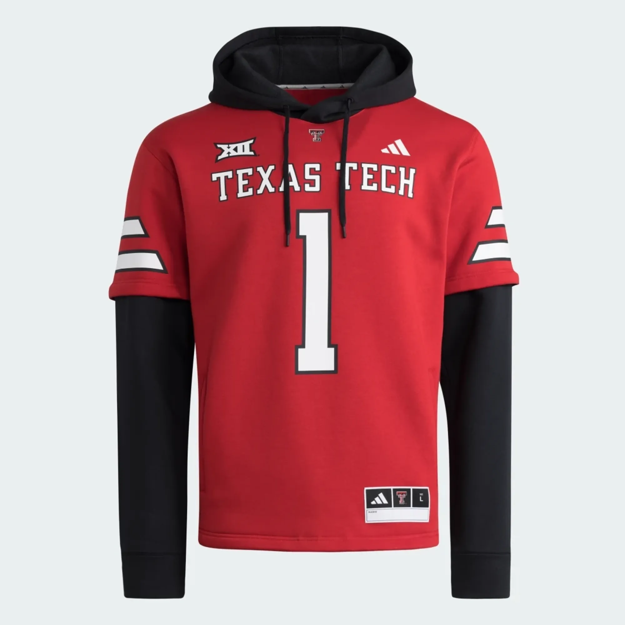 adidas Texas Tech Home Hooded Jersey