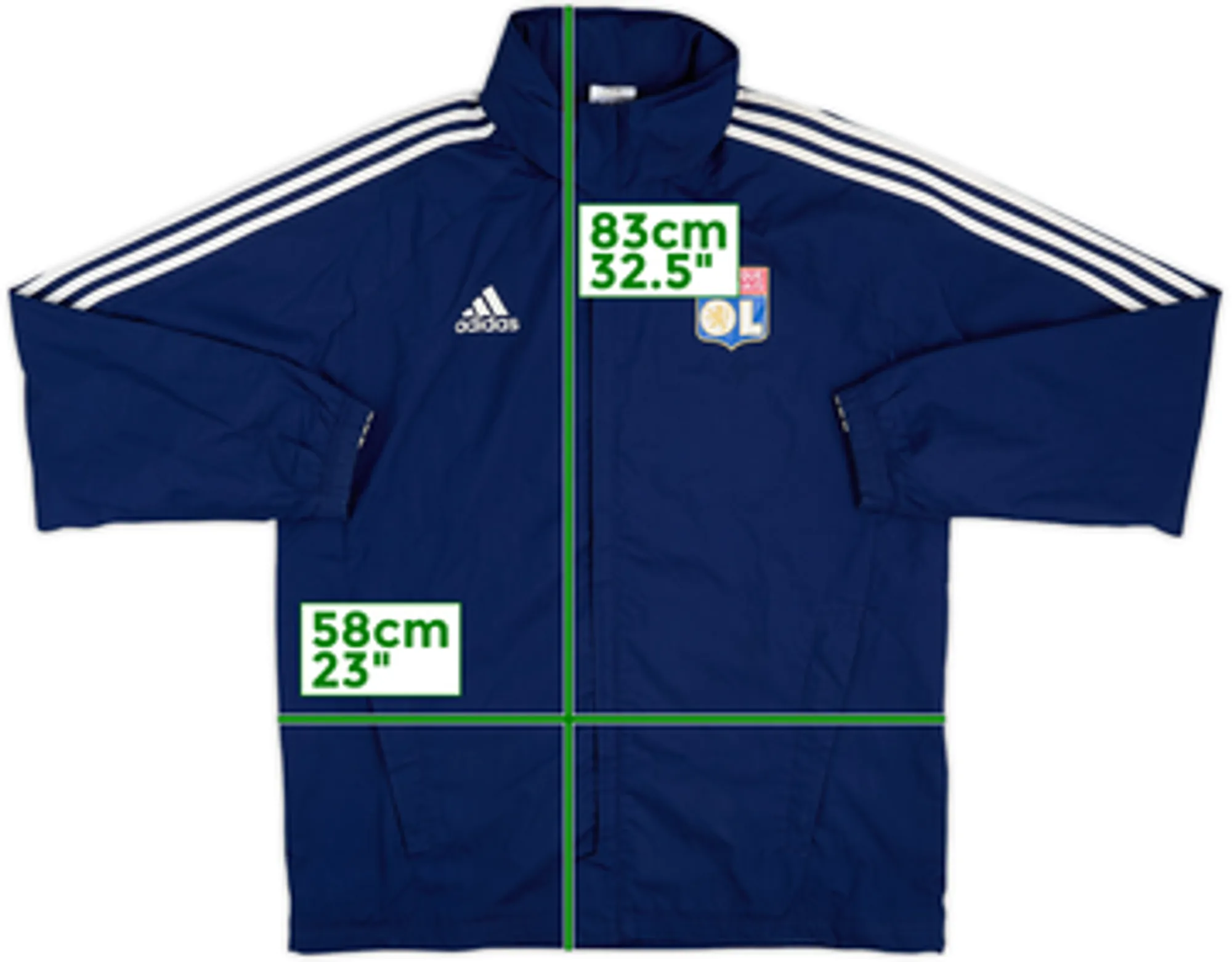 2010-11 Lyon adidas Hooded Rain Jacket - 9/10 - (M)