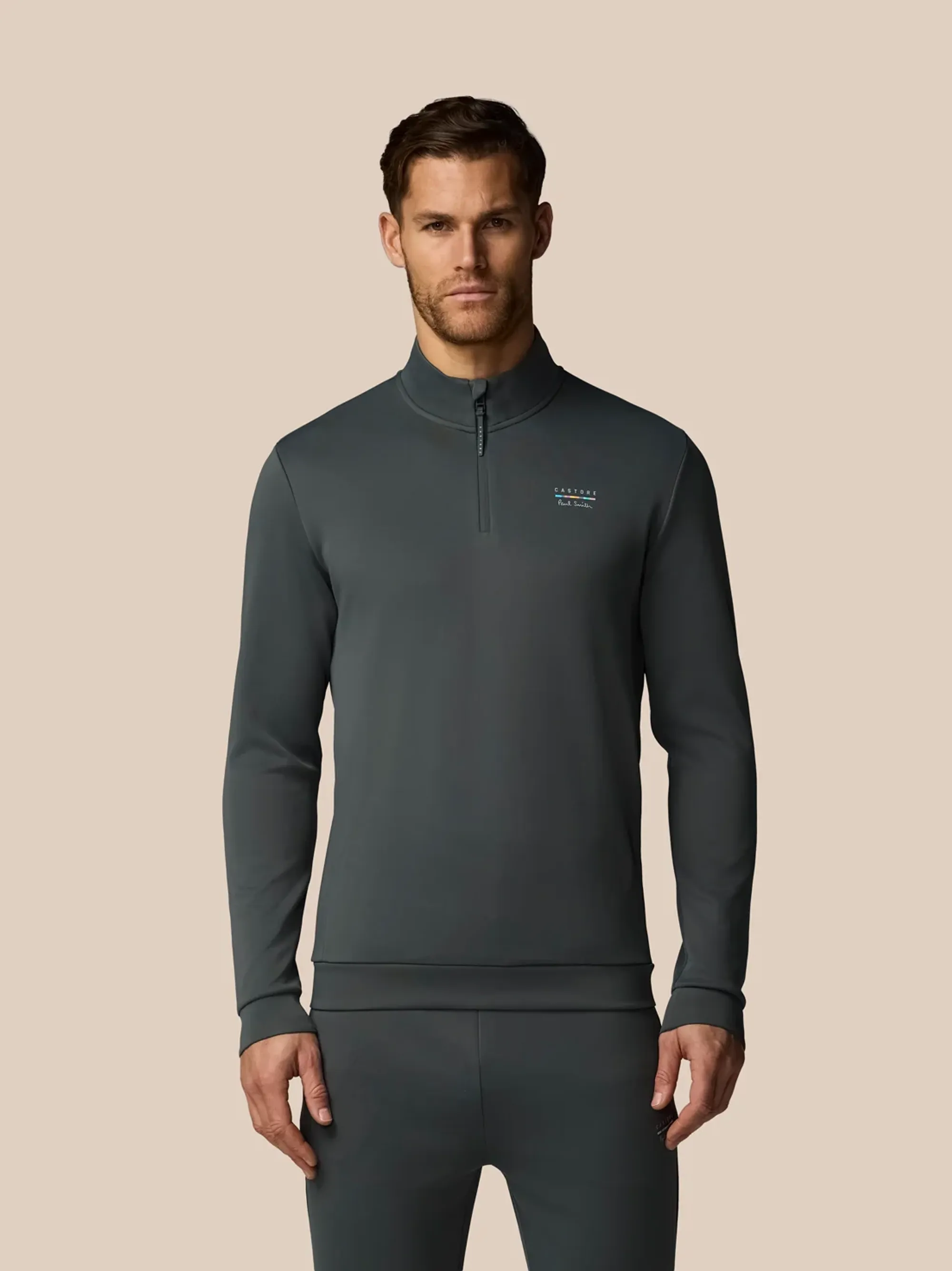 Castore Men’s Castore x Paul Smith Technical Quarter Zip Top - Teal