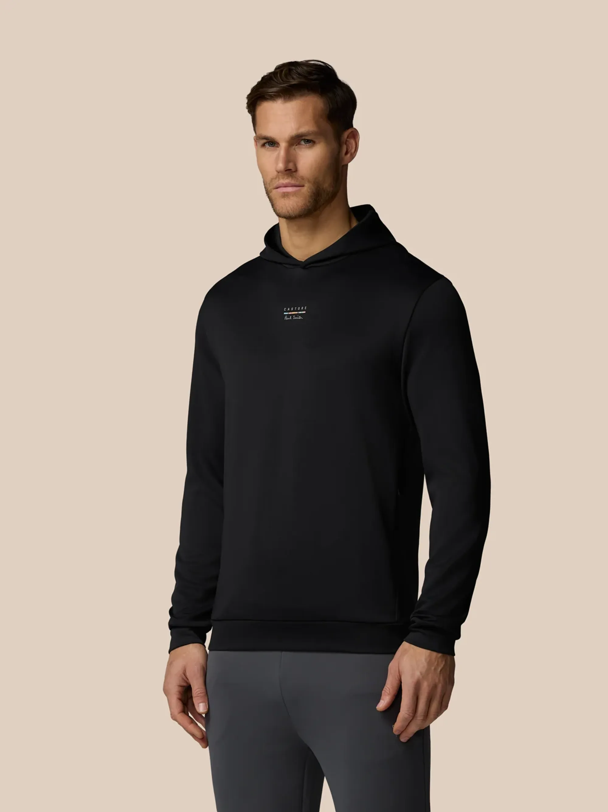 Castore Men’s Castore x Paul Smith Long Sleeve Technical Hoodie - Charcoal