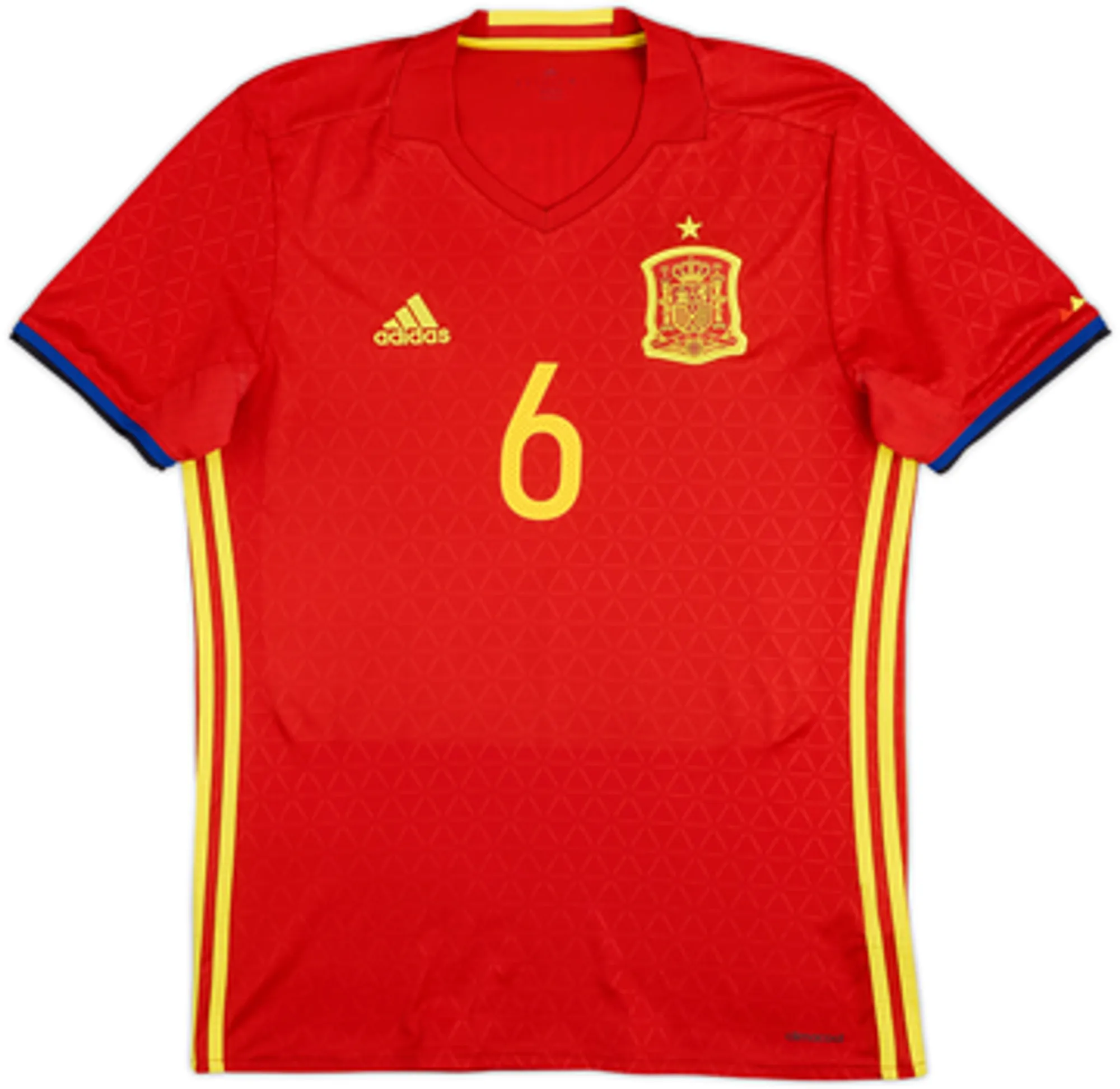 2016-17 Spain Home Shirt A. Iniesta #6EXXL