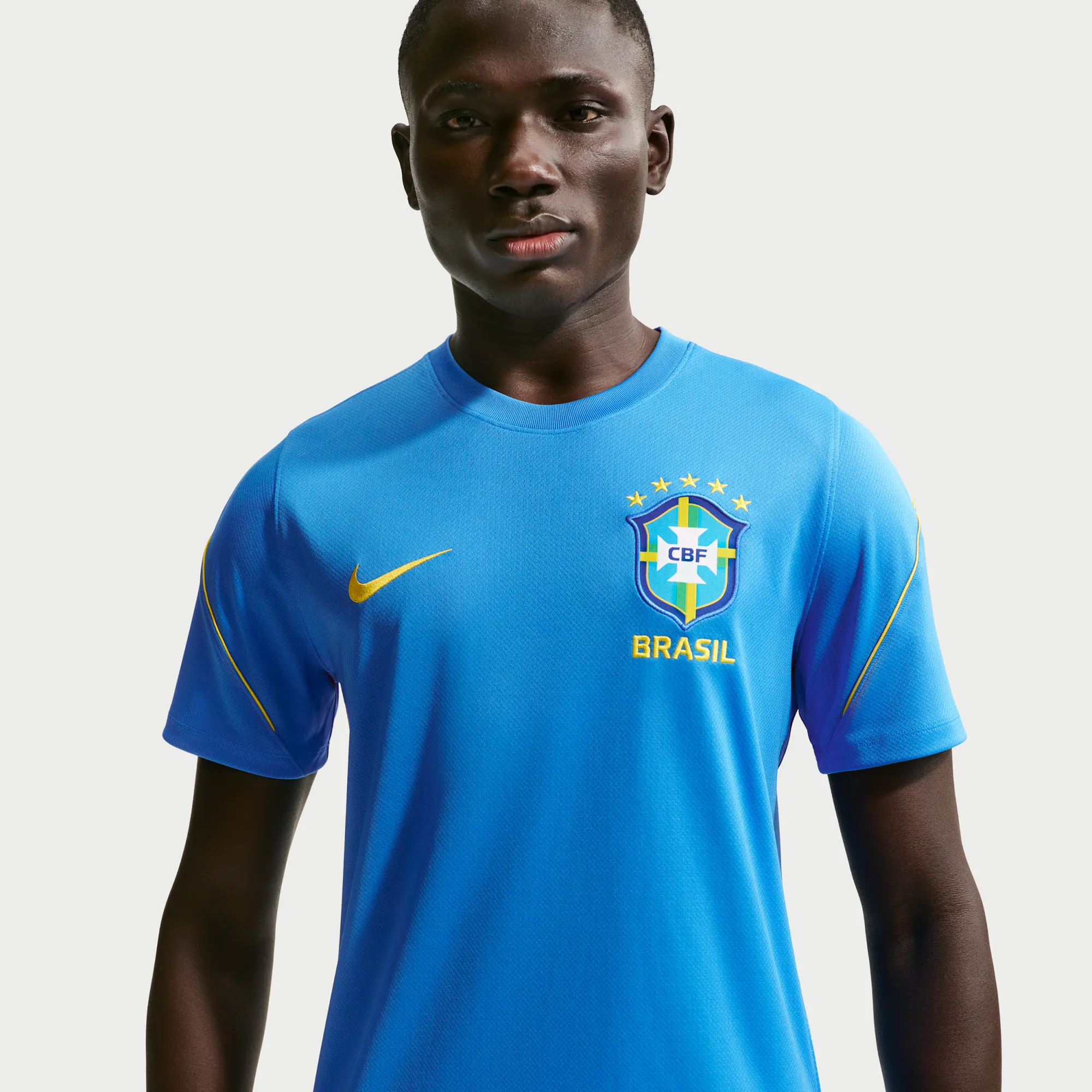 Brazil Strike Men's Nike Football Dri-FIT Short-Sleeve Top - Blue