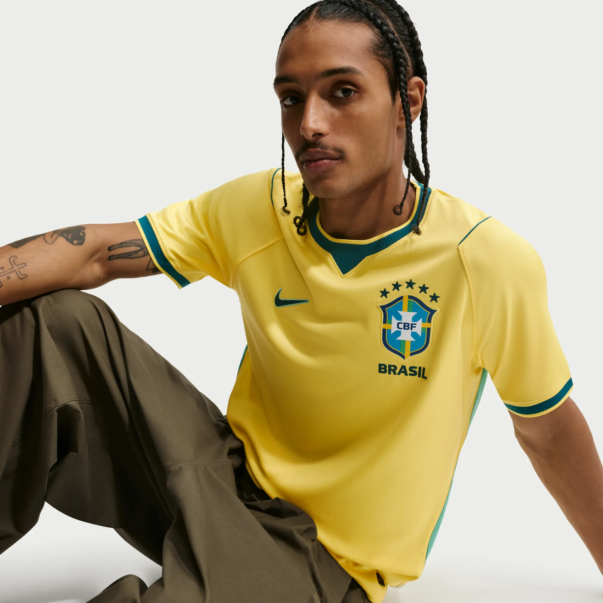 Brazil 2026 Stadium Home Men's Nike Dri-FIT Football Replica Shirt - Yellow - Polyester