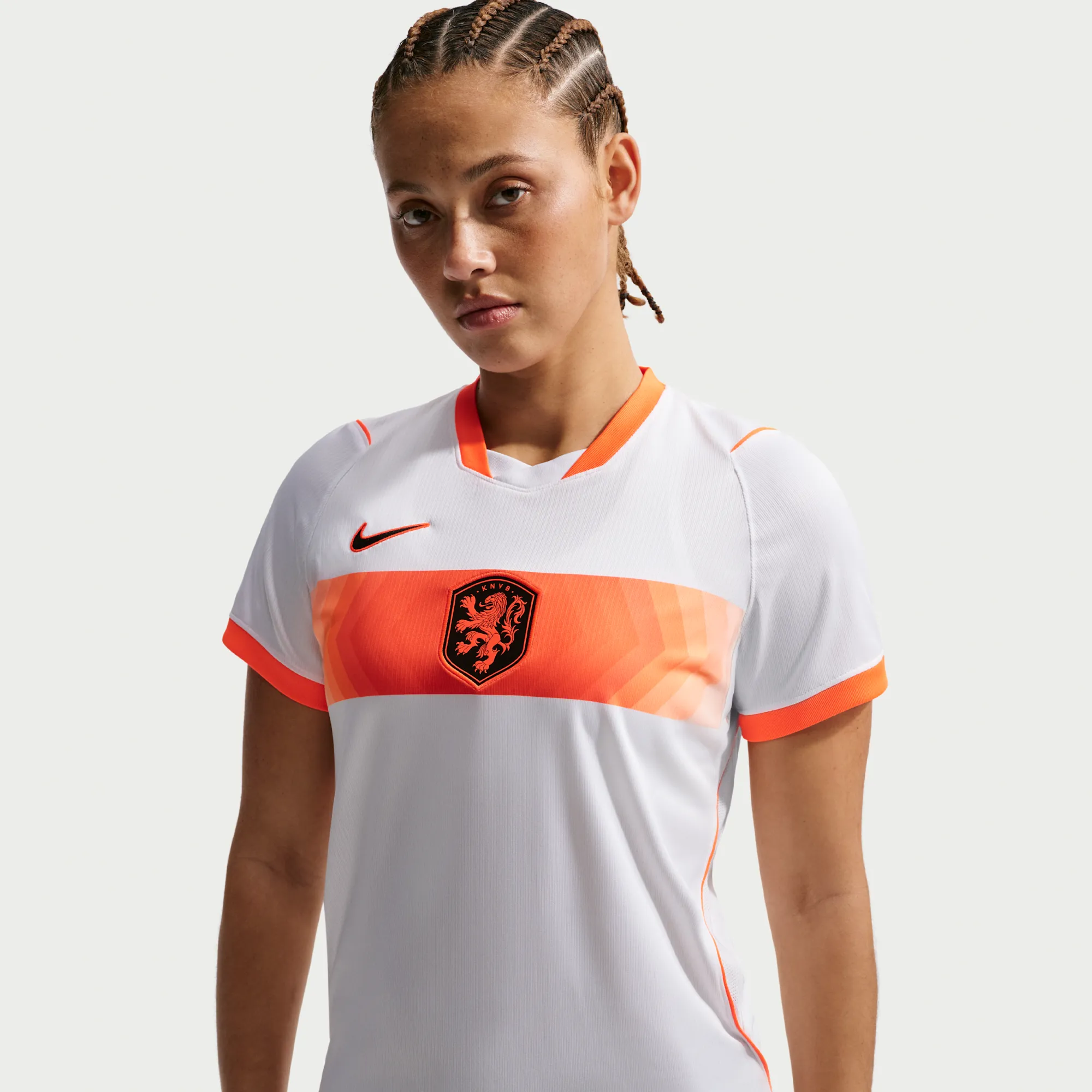 Netherlands 2026 Stadium Away Women's Nike Dri-FIT Football Replica Shirt - White - Polyester