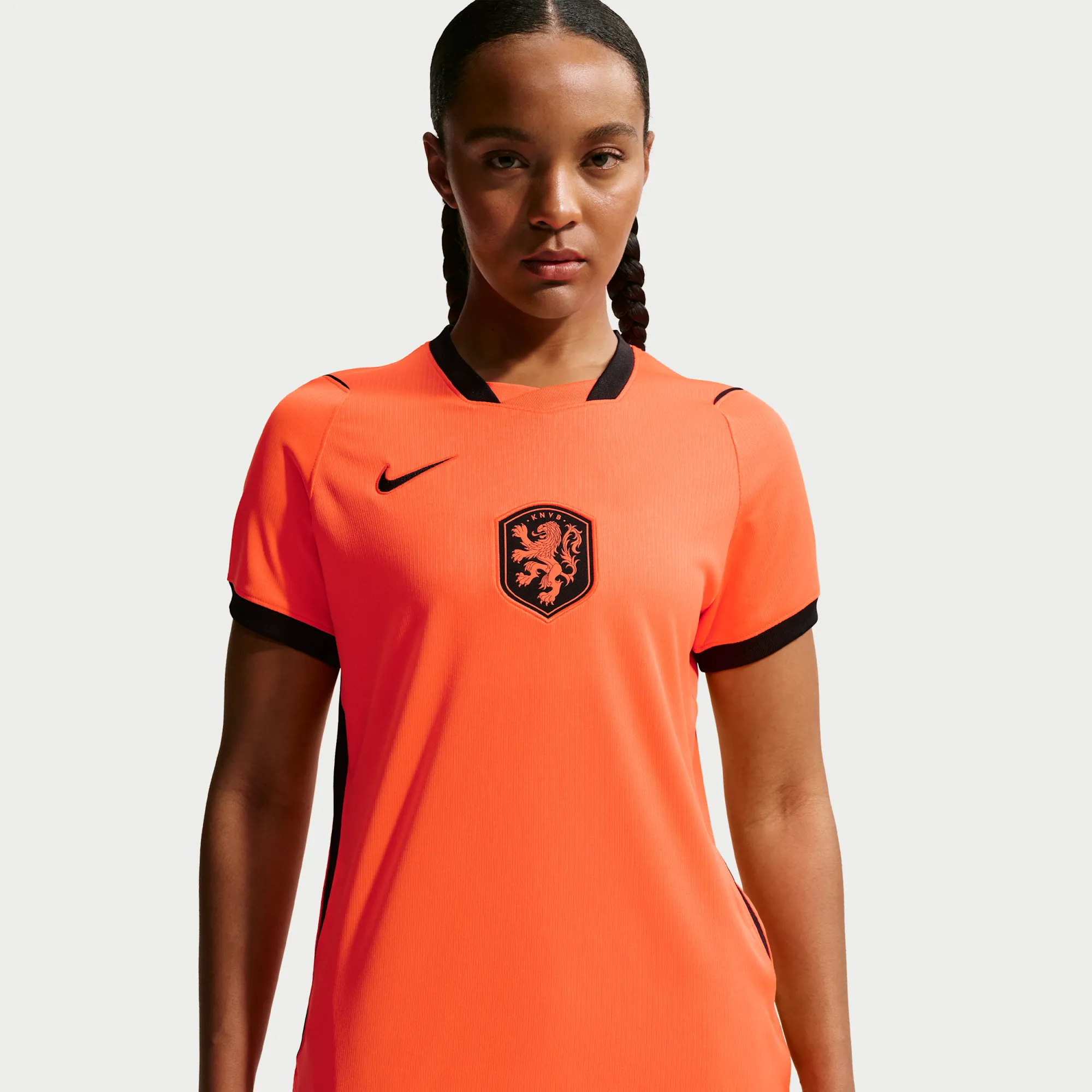 Netherlands 2026 Stadium Home Women's Nike Dri-FIT Football Replica Shirt - Orange - Polyester